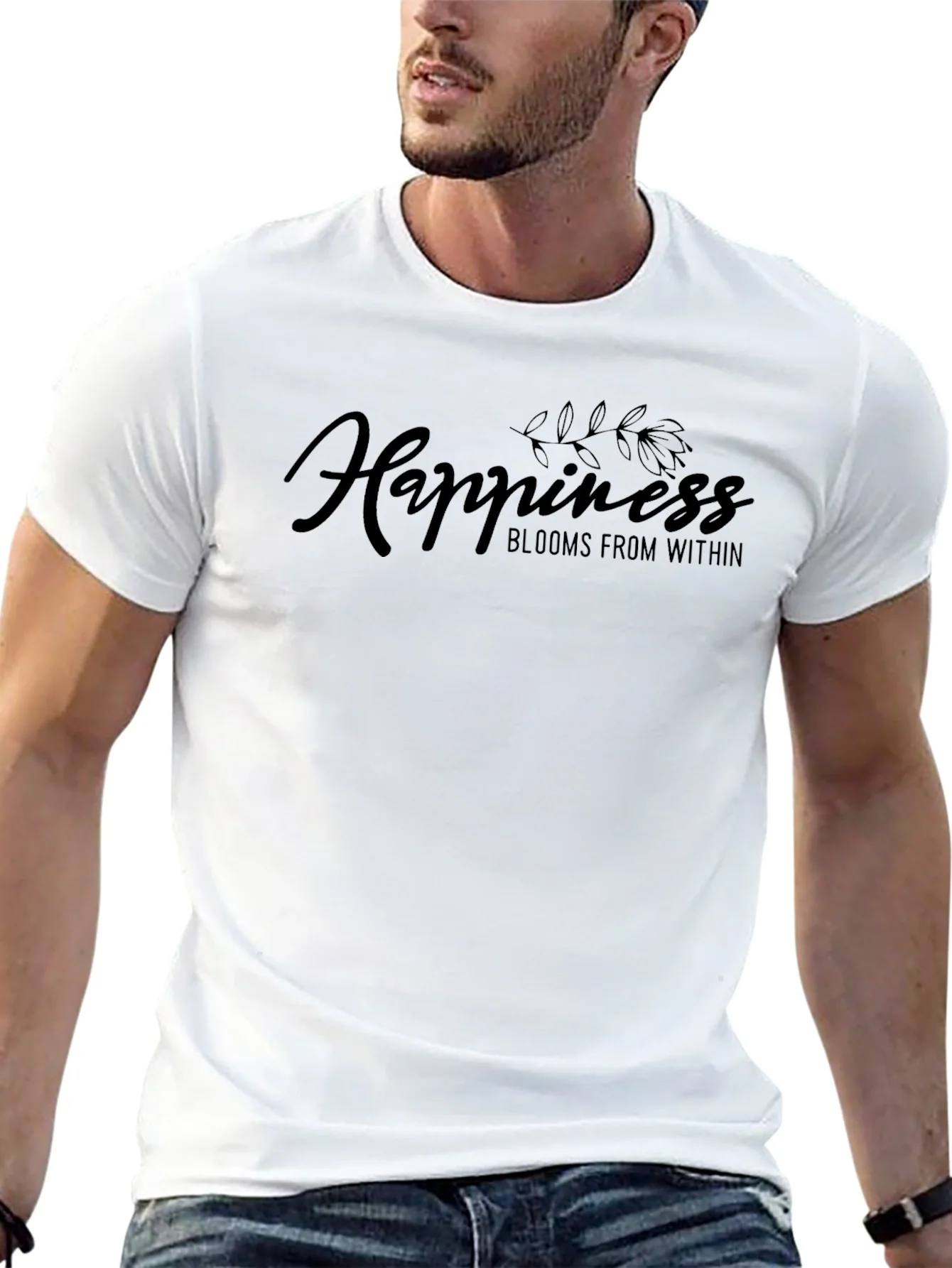 Rebbecca Happiness Blooms Within Black T-Shirt