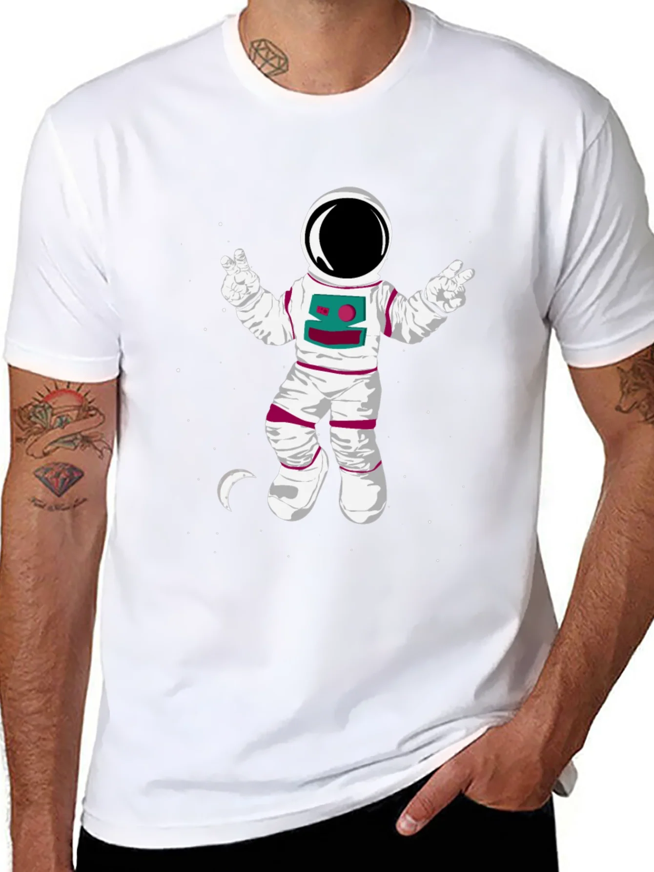 Camiseta Hombre Astronauta Espacial Dise?o Divertido
