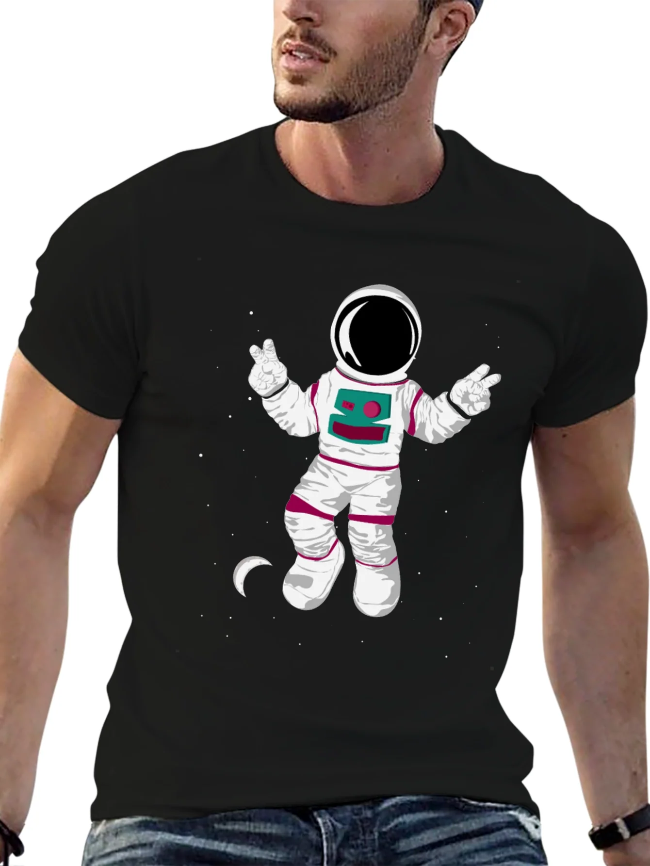 Camiseta Hombre Astronauta Espacial Dise?o Divertido