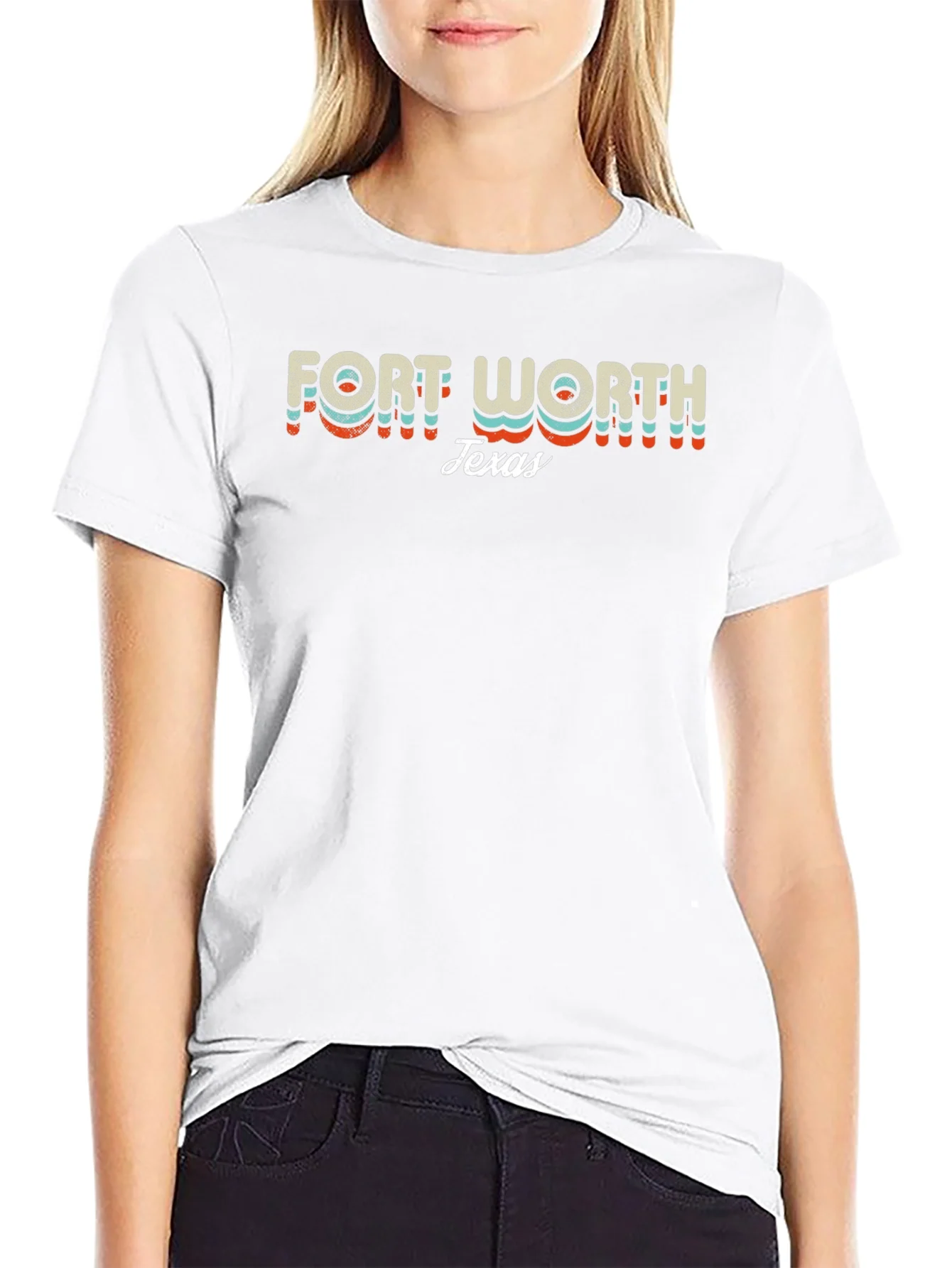 Rebbecca Fort Worth Texas Retro Graphic T-Shirt