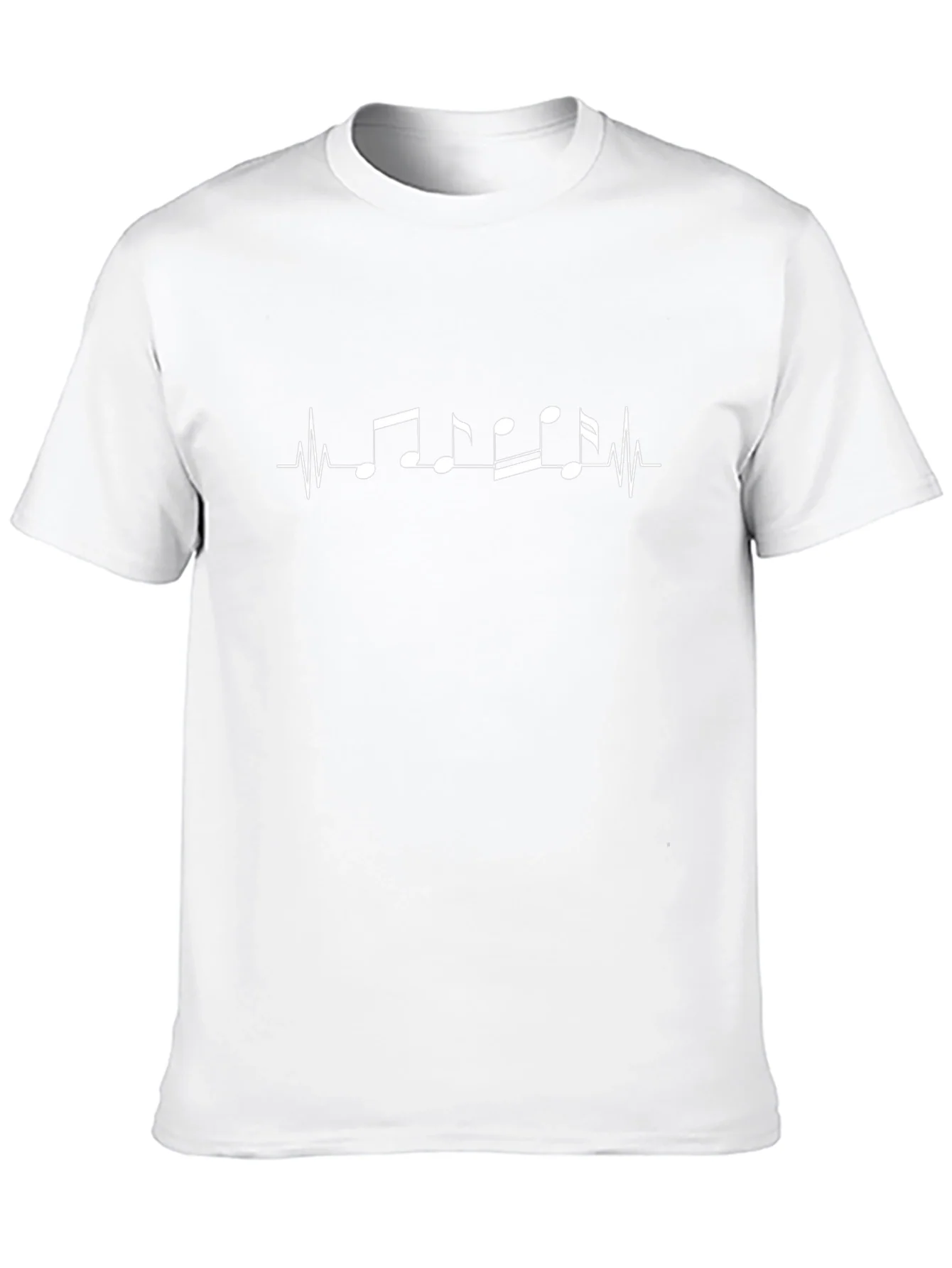 Camiseta Negra con Dise?o Musical de Latidos
