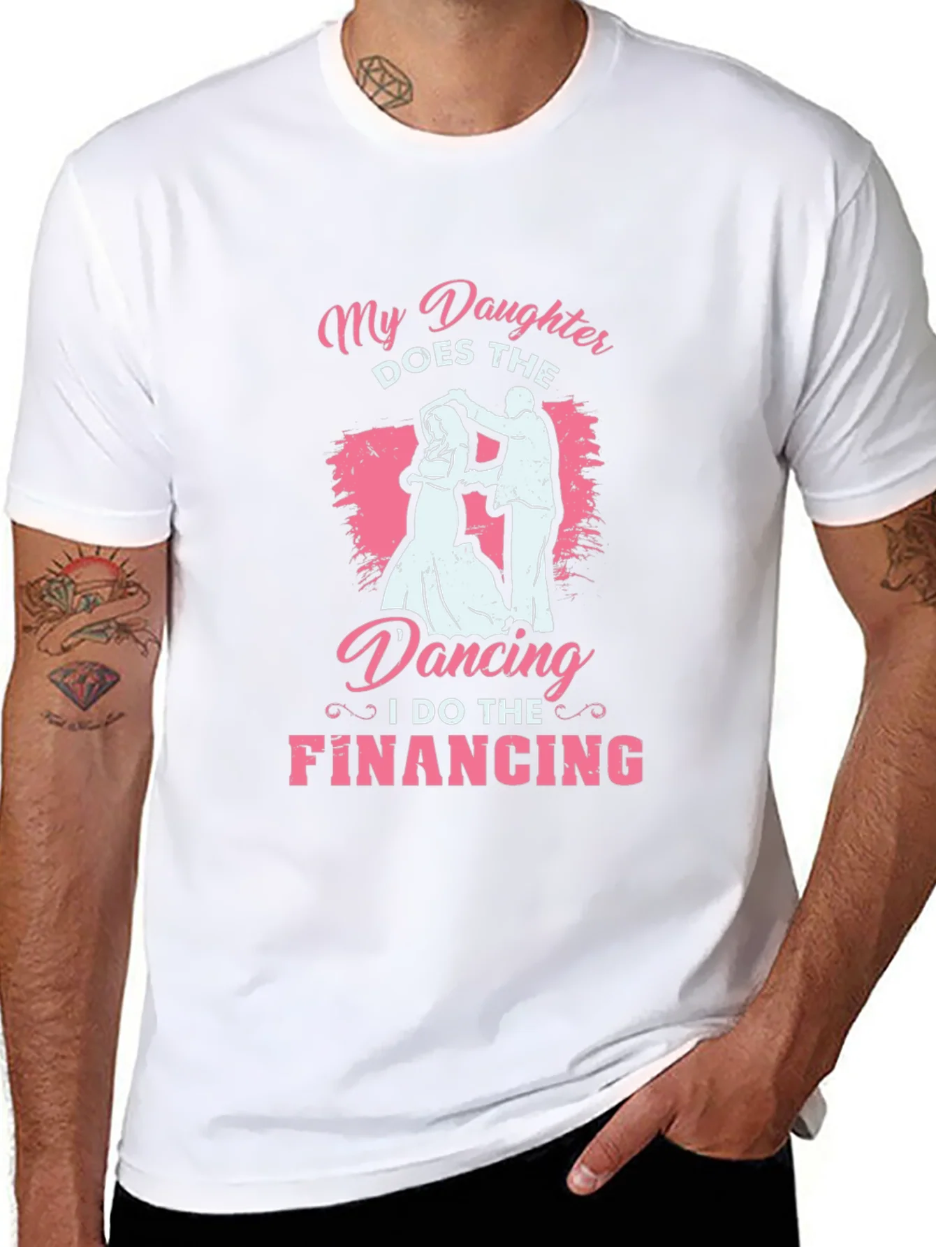 Camiseta Negra: Mi Hija Baila Yo Financio