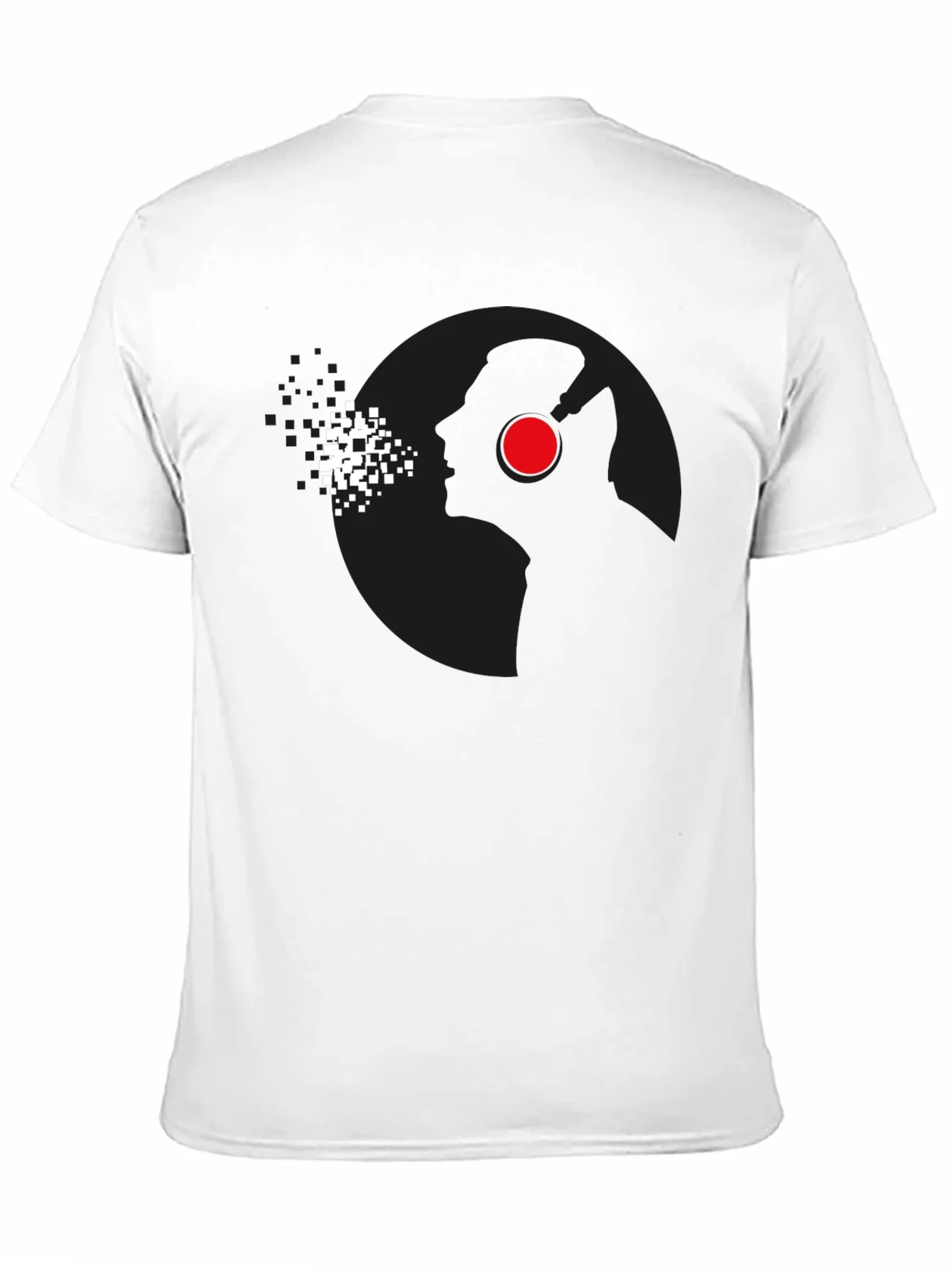 Camiseta Negra Hombre Dise?o Abstracto C¨ªrculo