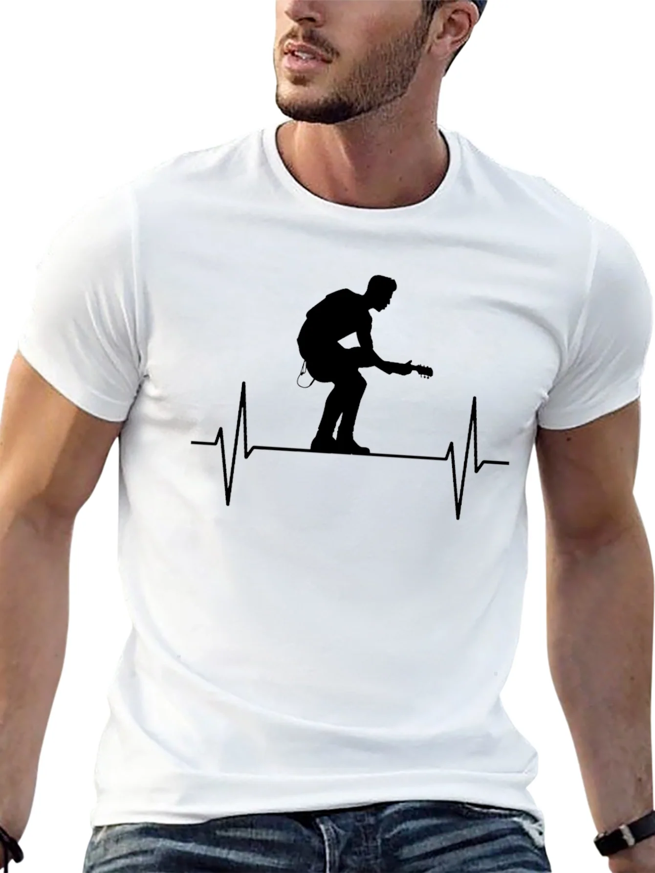 Rebbecca Guitar Player Heartbeat T-Shirt