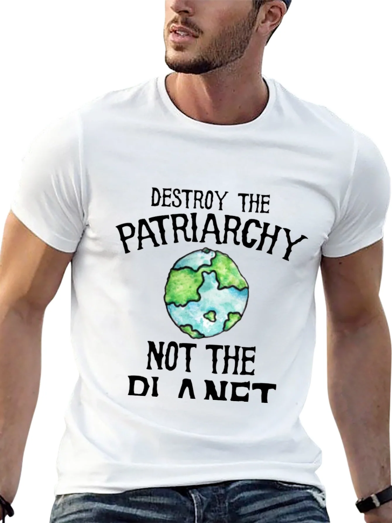 Rebbecca Destroy Patriarchy Earth Graphic Tee