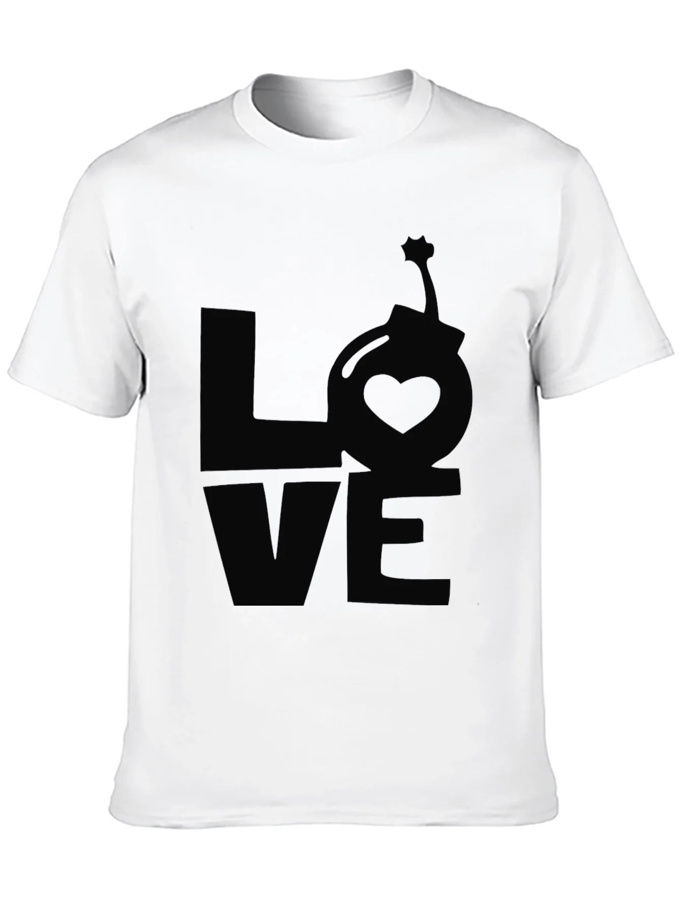 Camiseta Negra LOVE Bomba Coraz¨®n