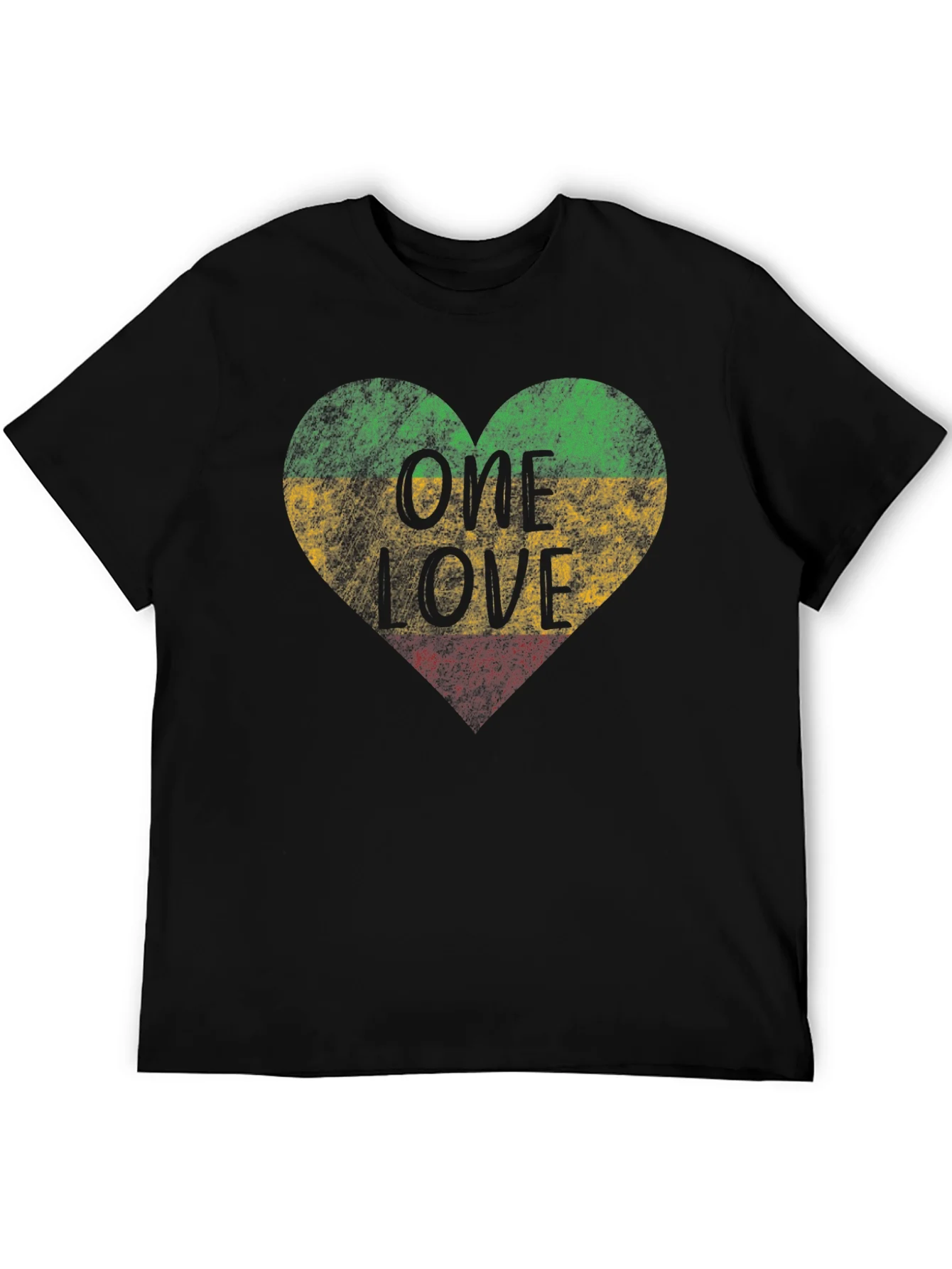 Camiseta Negra One Love Rasta