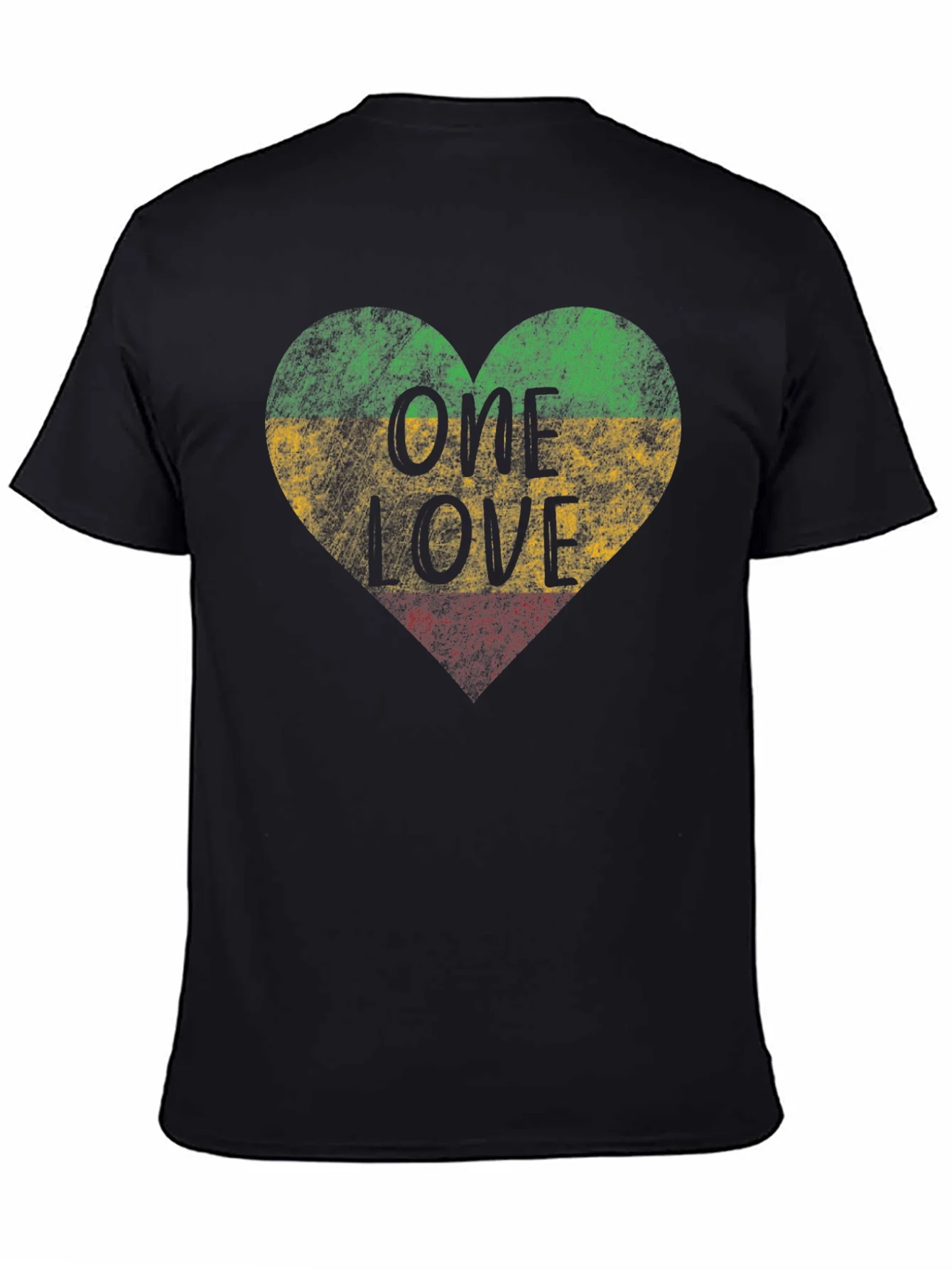 Camiseta Negra One Love Rasta