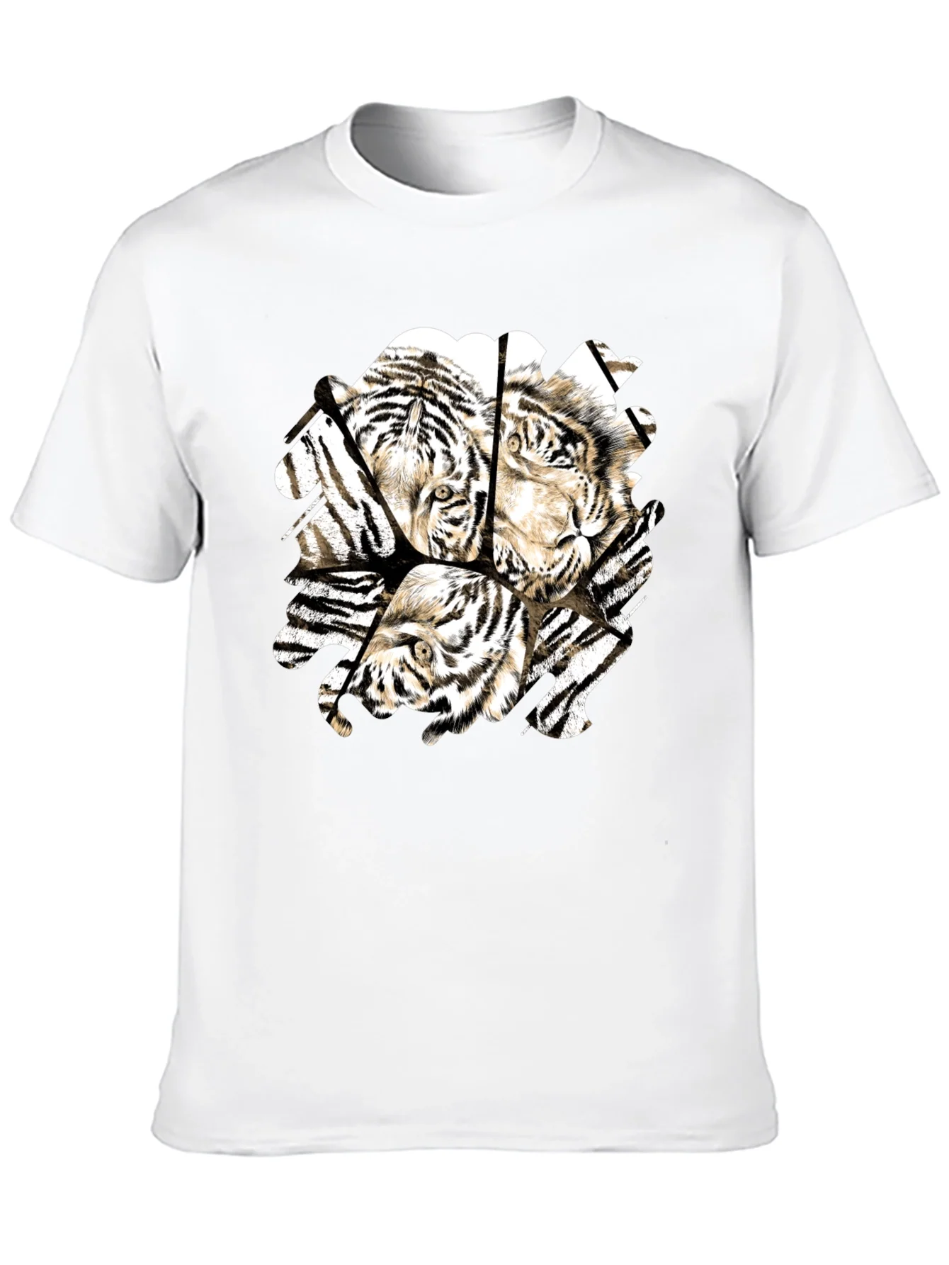 Rebbecca Tiger Graphic Black T-Shirt for Men