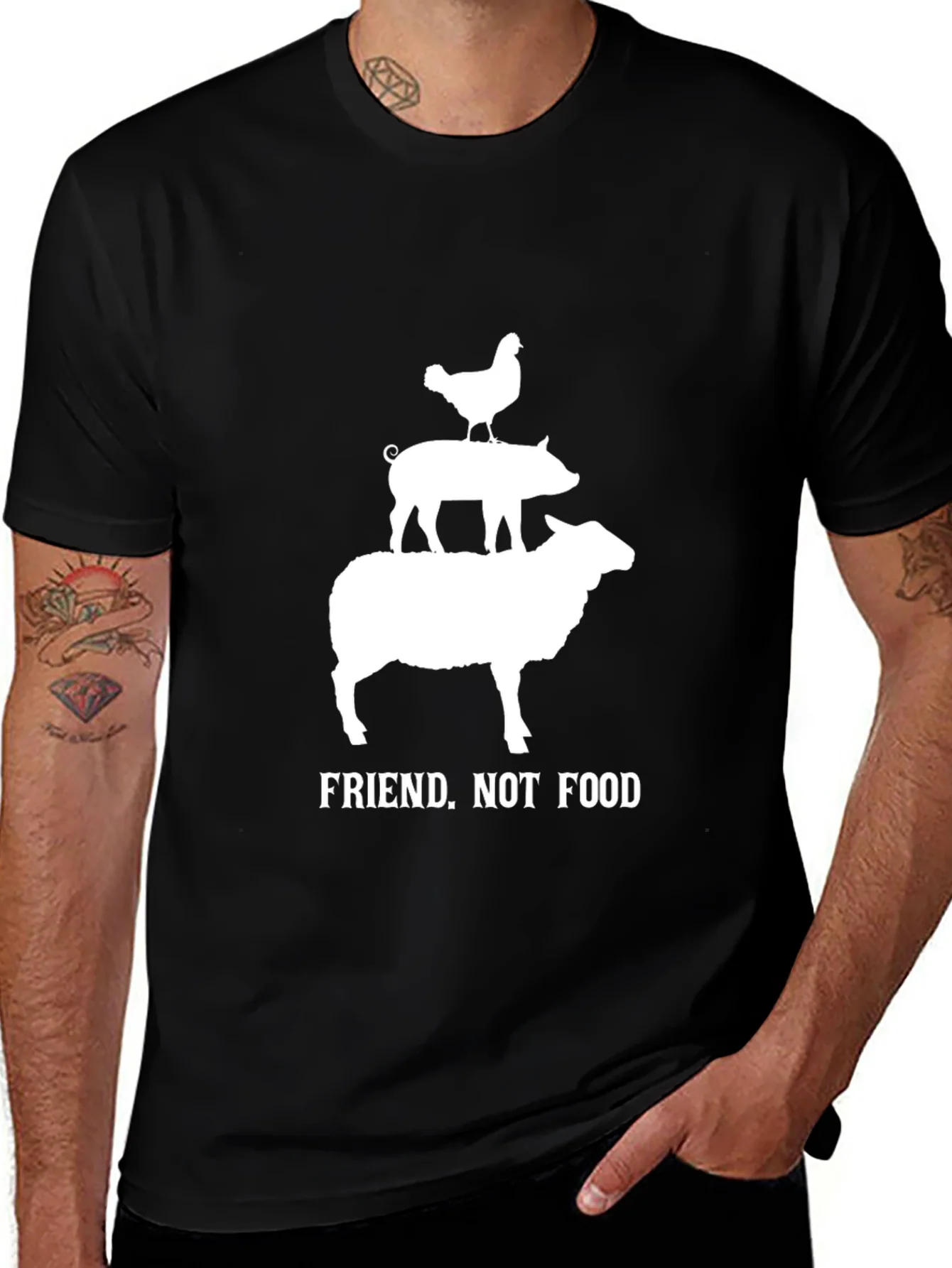 Camiseta Vegana Amigo no comida