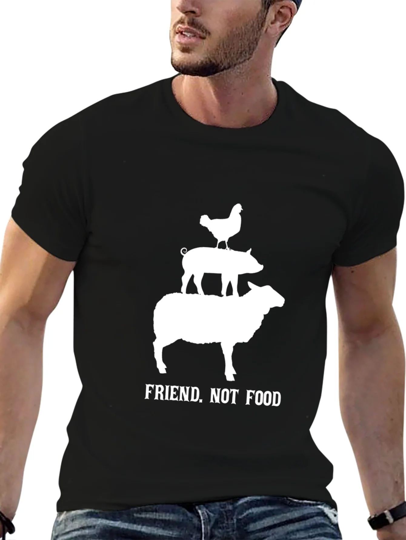 Camiseta Vegana Amigo no comida