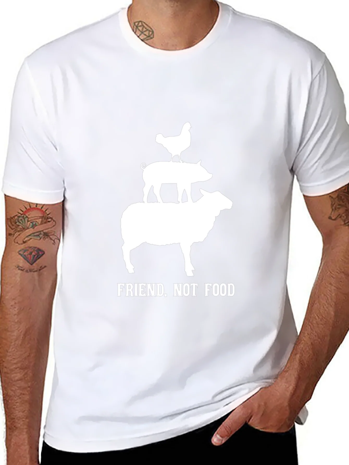 Camiseta Vegana Amigo no comida