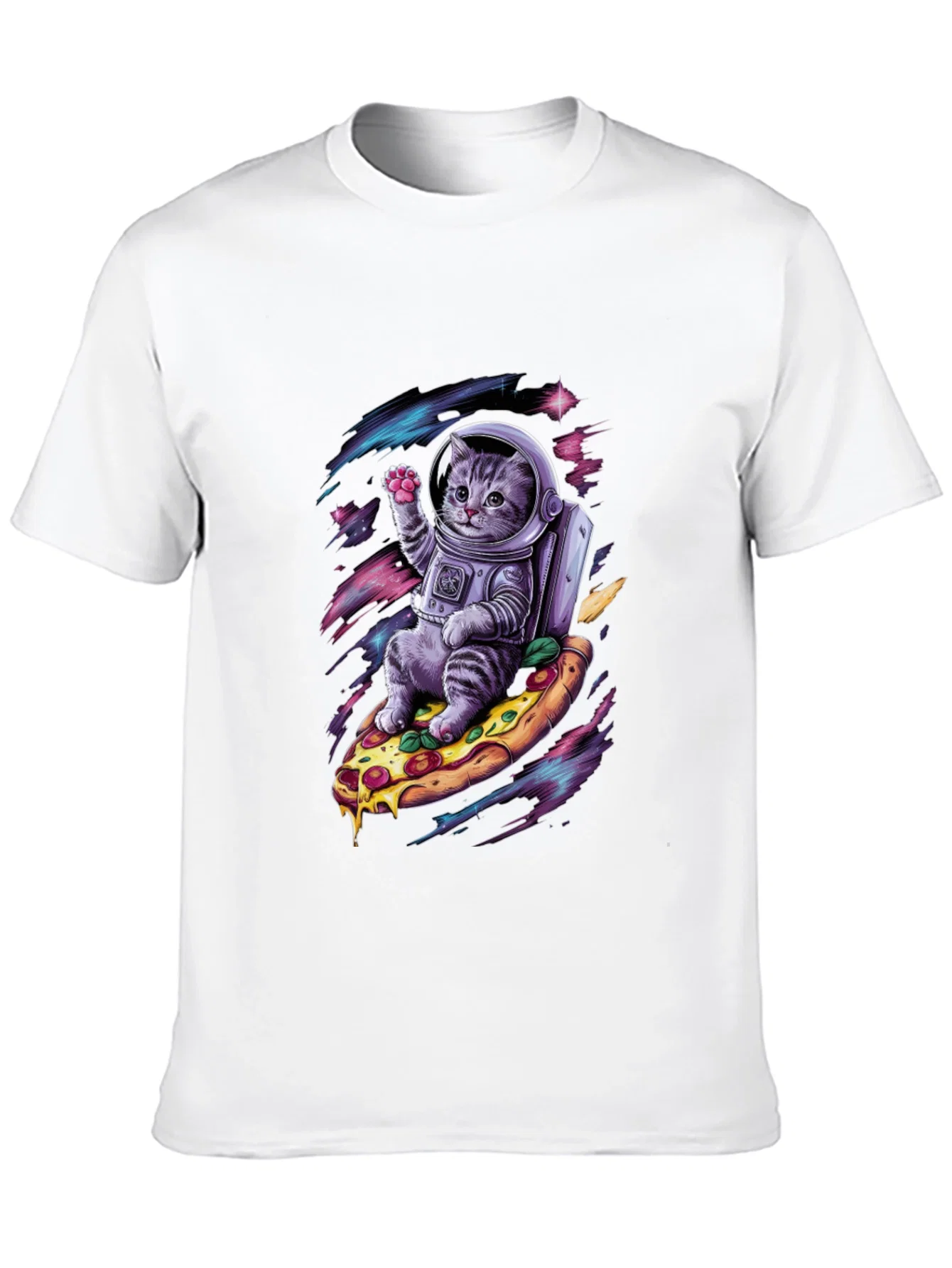 Rebbecca Astronaut Cat Pizza T-Shirt