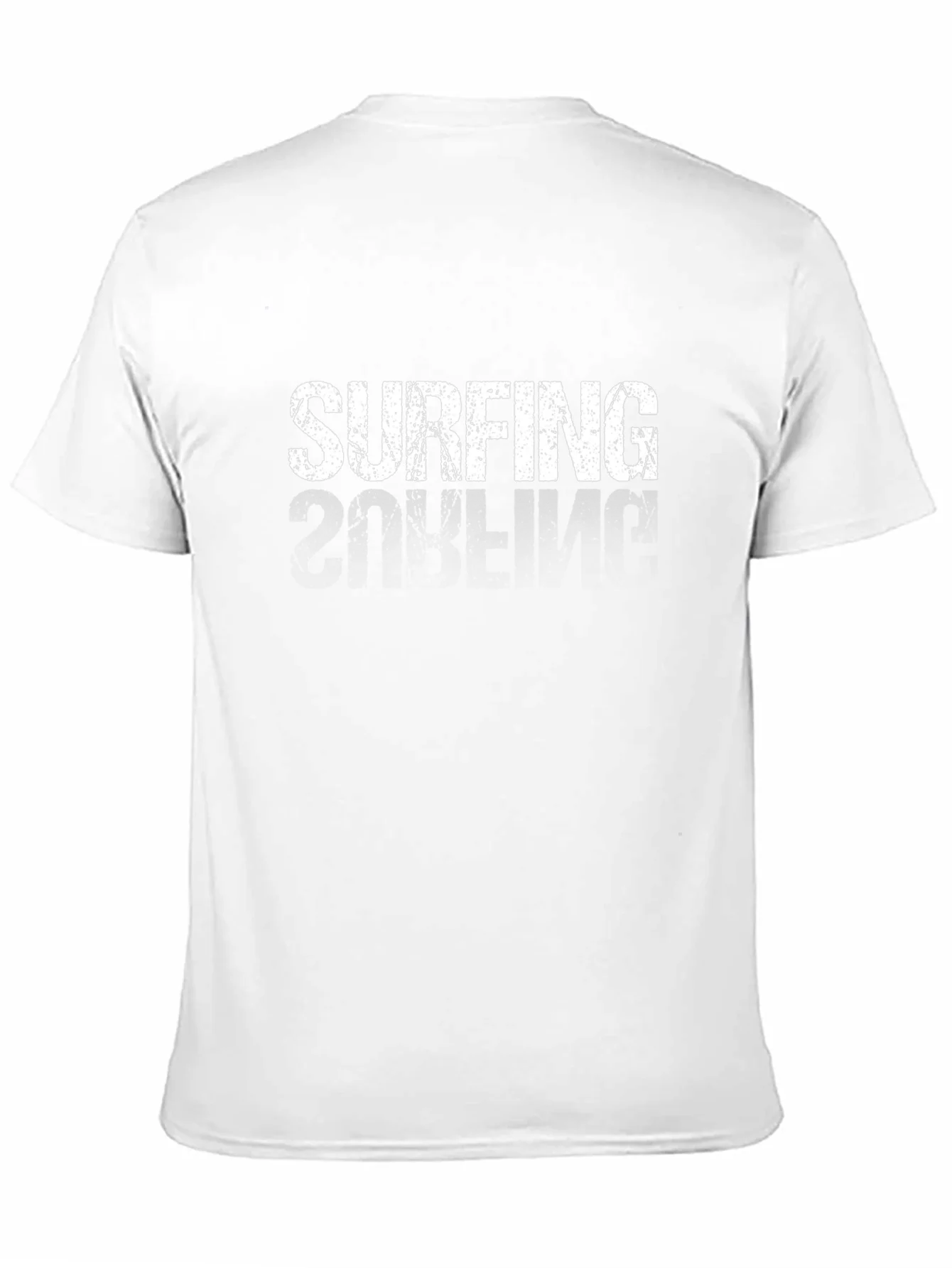 Camiseta Negra Surfing Estilo Desgastado
