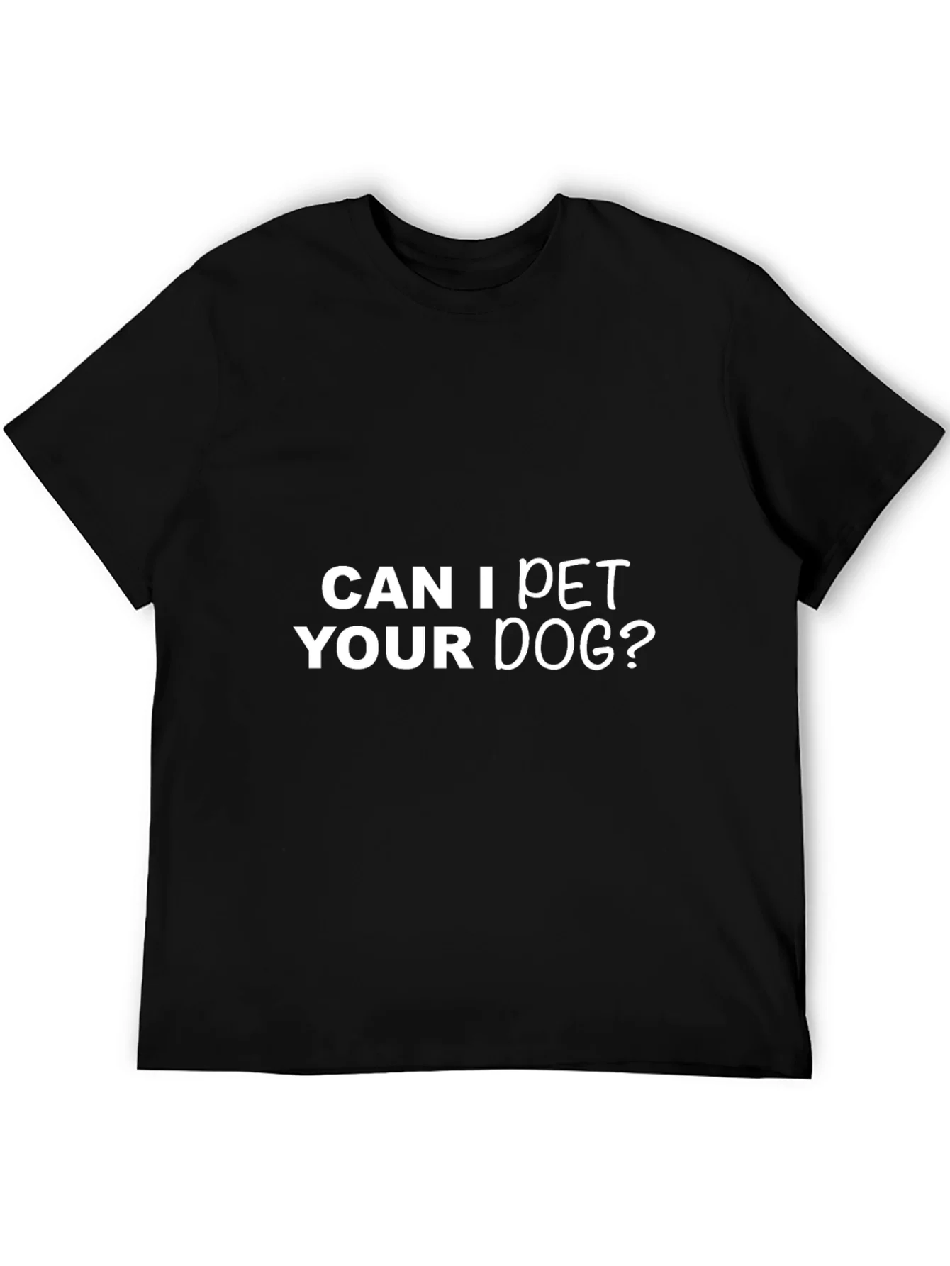 Camiseta Negra: ?Puedo Acariciar a Tu Perro?