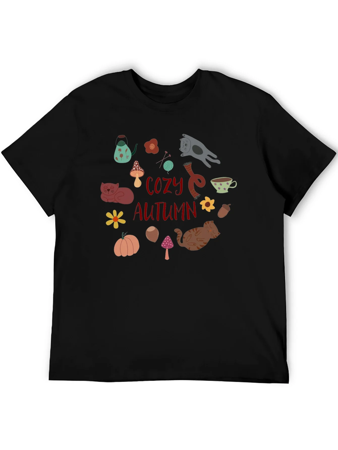 Rebbecca Cozy Autumn T-Shirt - Fall Vibes Tee
