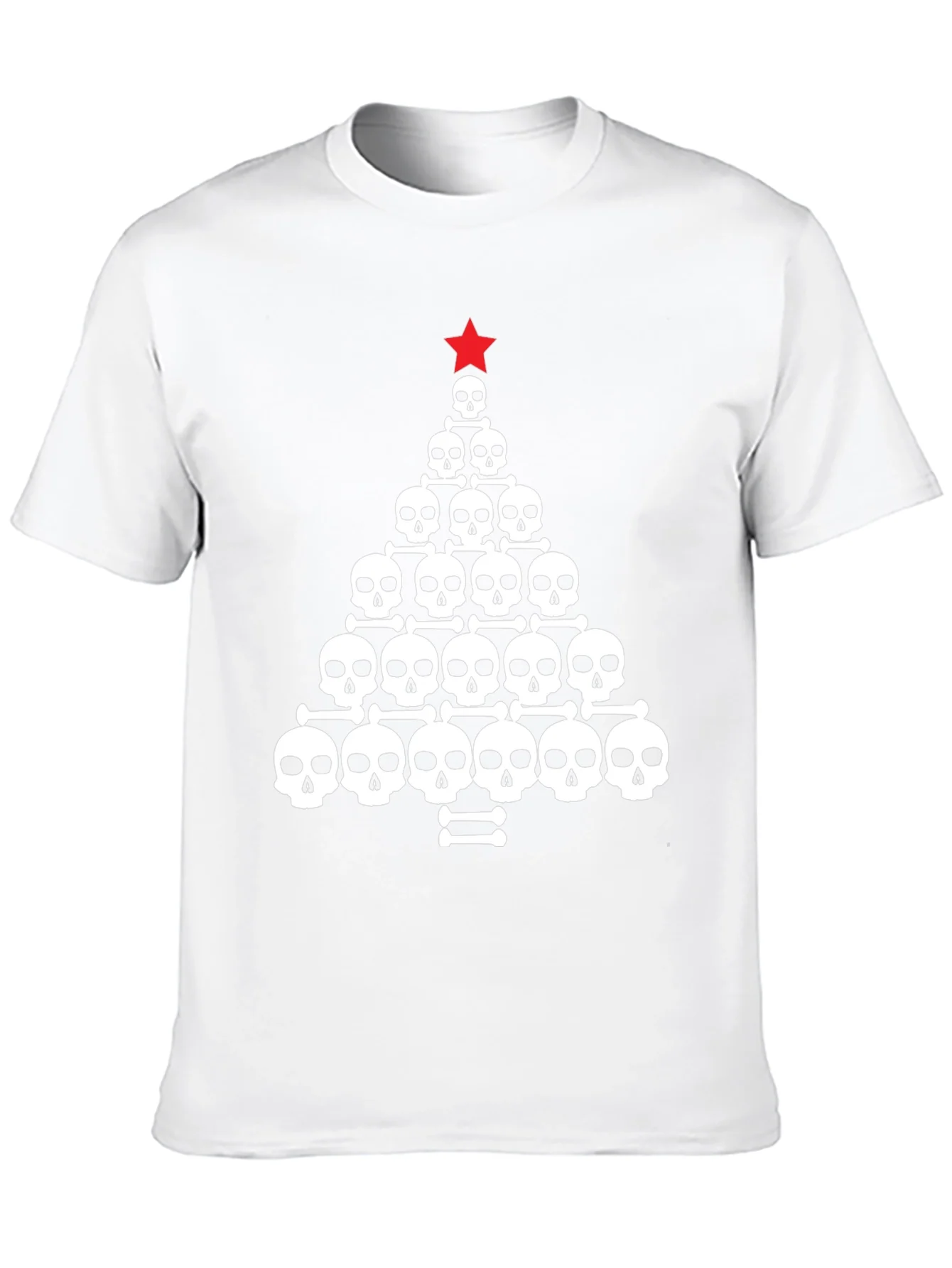 Camiseta Negra ¨¢rbol Navide?o Calaveras