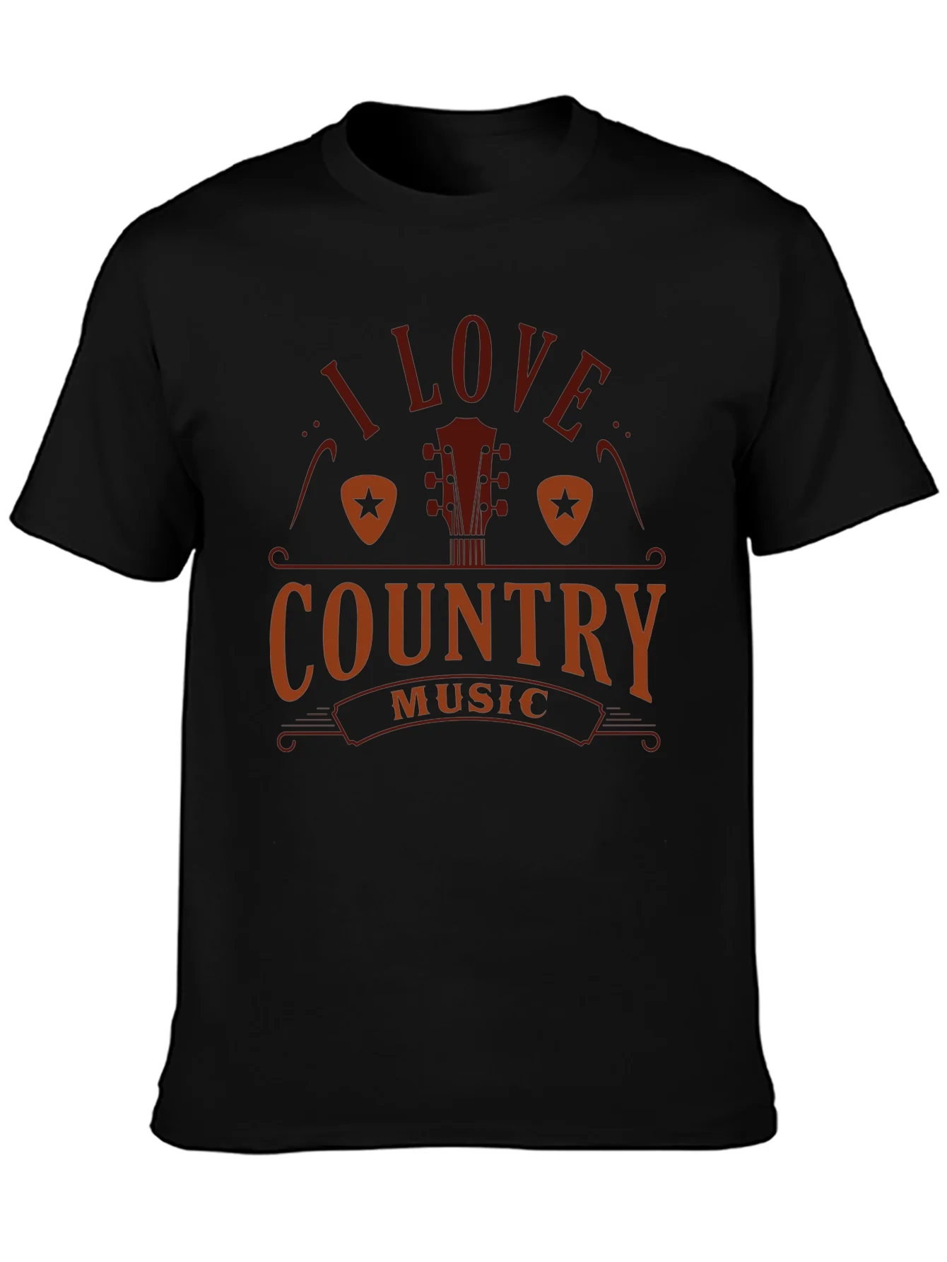 Camiseta Negra I Love Country Music