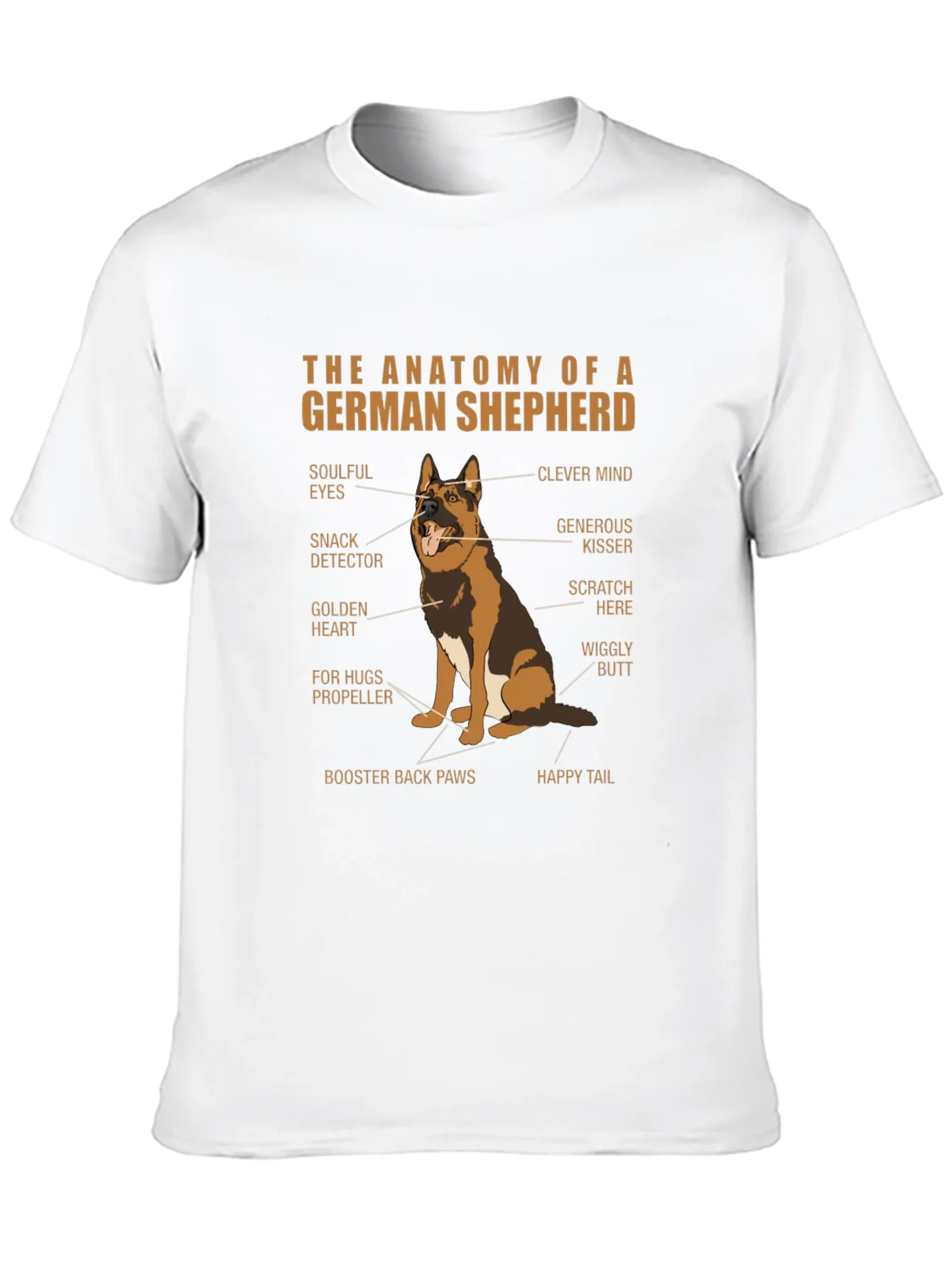 Camiseta Negra Anatom¨ªa Pastor Alem¨¢n
