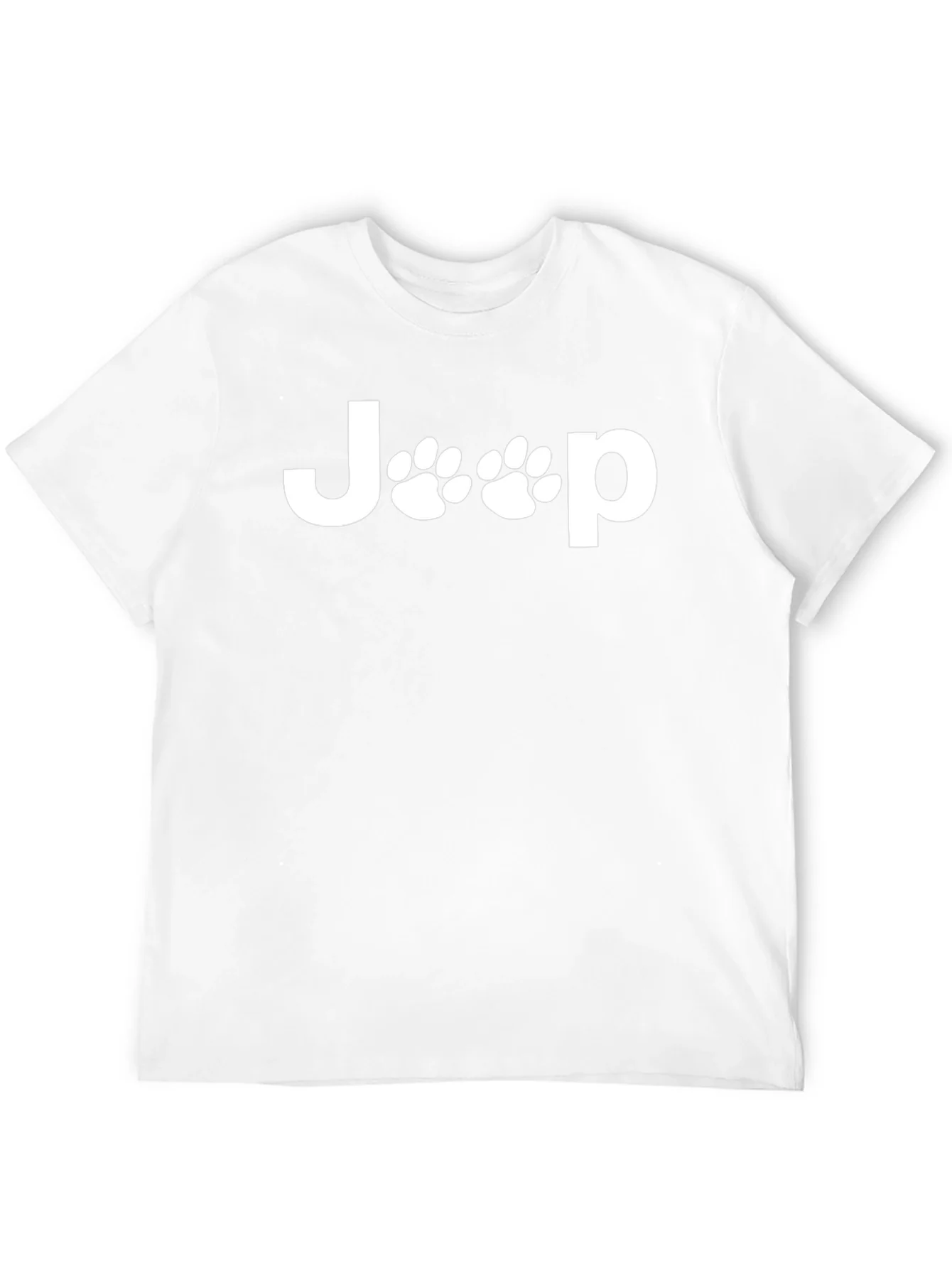 Camiseta Negra Jeep con Huellas de Pata