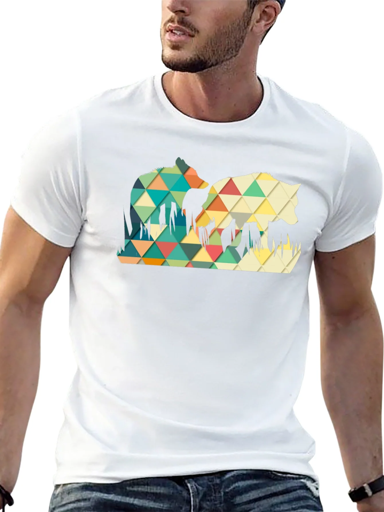 Rebbecca Geometric Wolf Graphic Tee