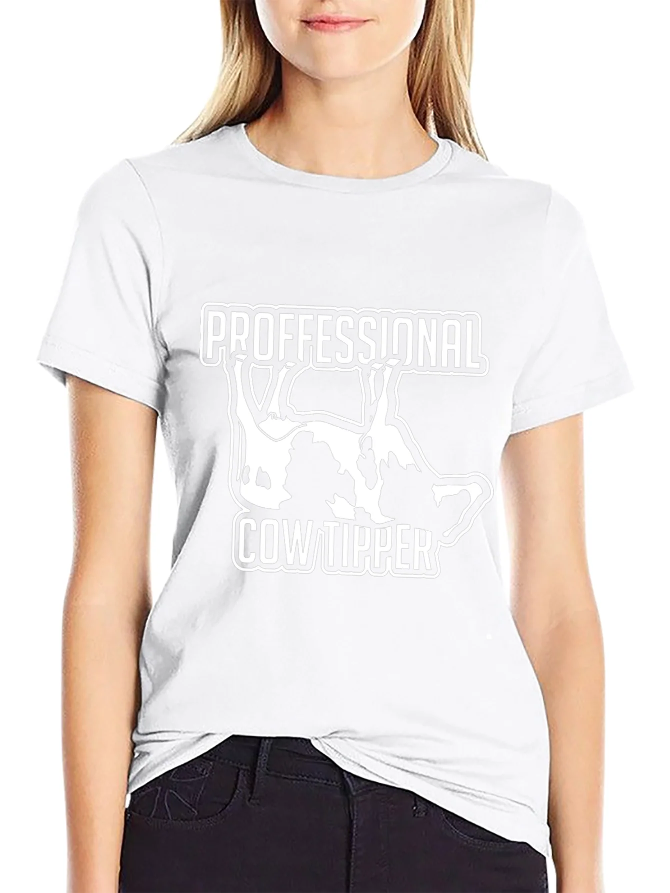 Camiseta Negra: Profesional Volteador de Vacas