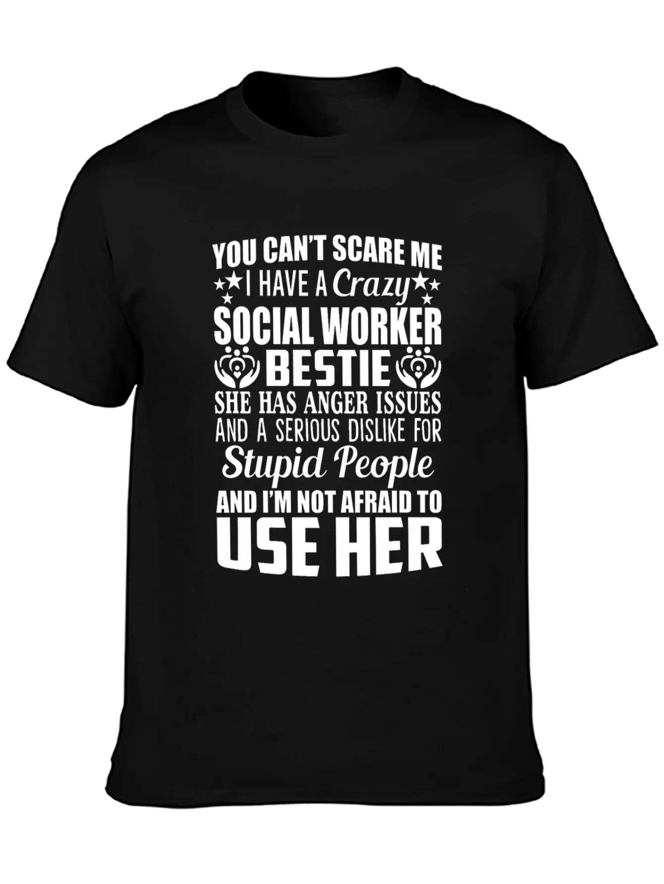 Camiseta con Dise?o Trabajador Social Loco Bestie