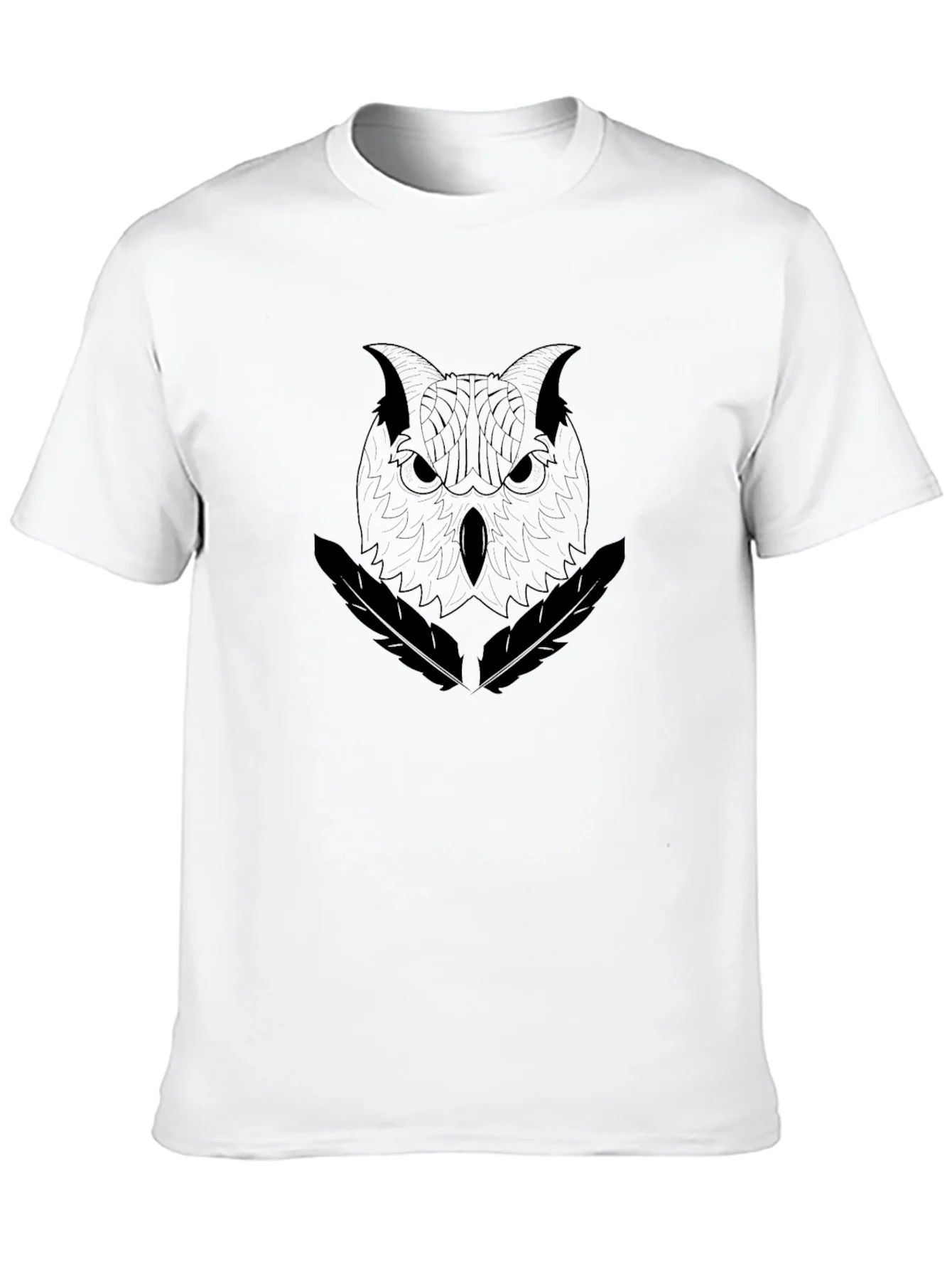 Rebbecca Mens Black Owl Graphic T-Shirt