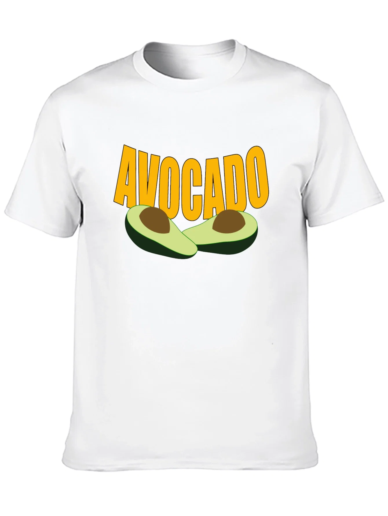 Rebbecca Avocado Graphic Tee - Black Cotton T-Shirt
