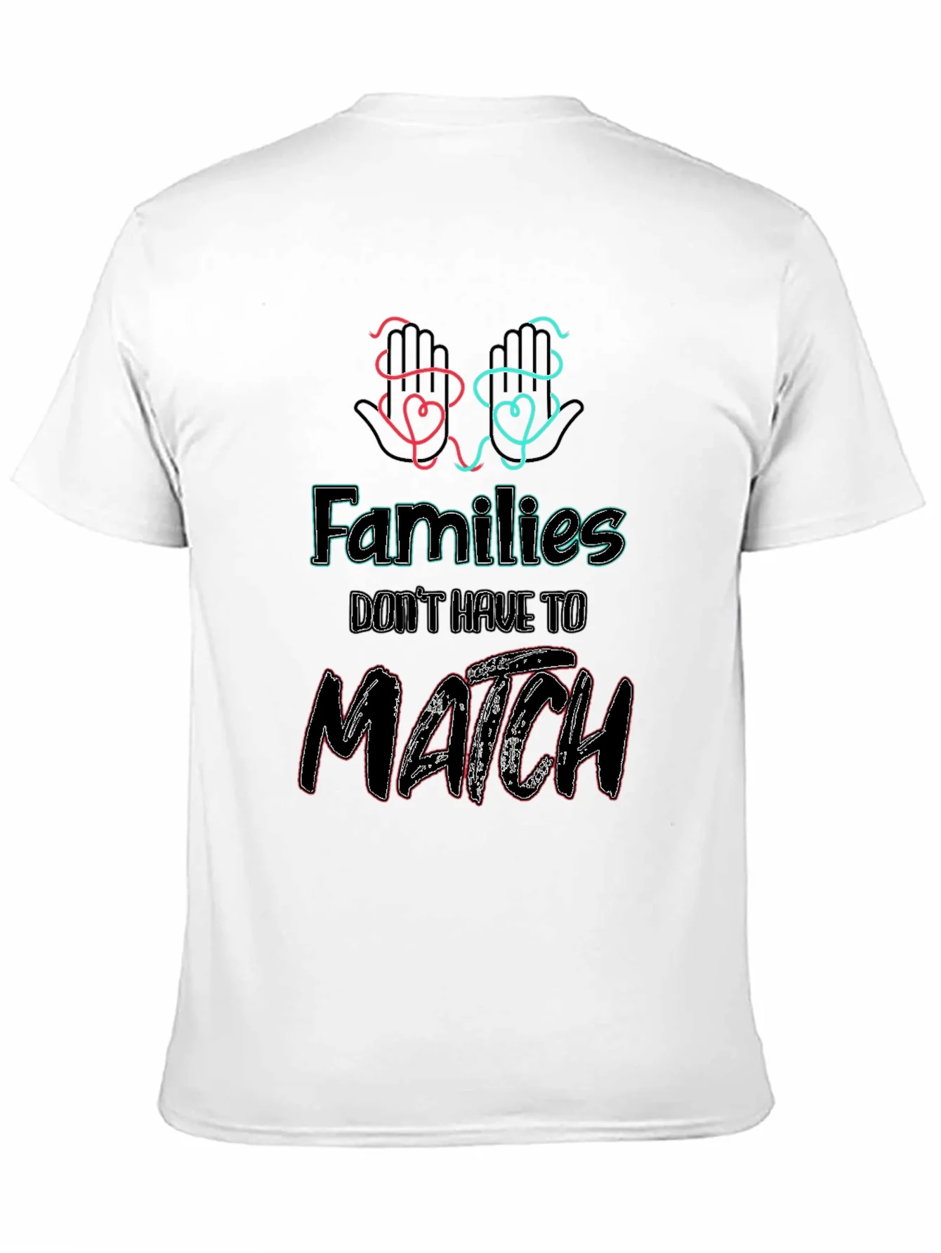 Camiseta Negra: Las Familias No Tienen Que Combinar