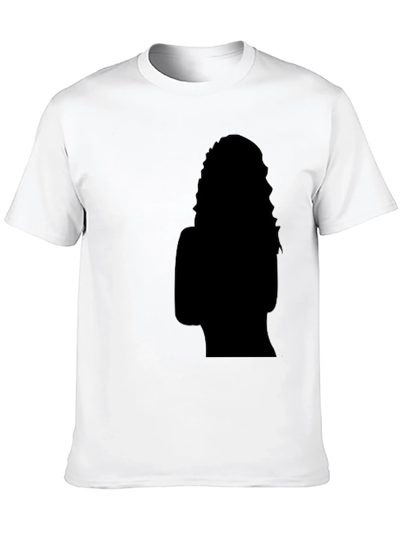 Camiseta Negra con Silueta Misteriosa