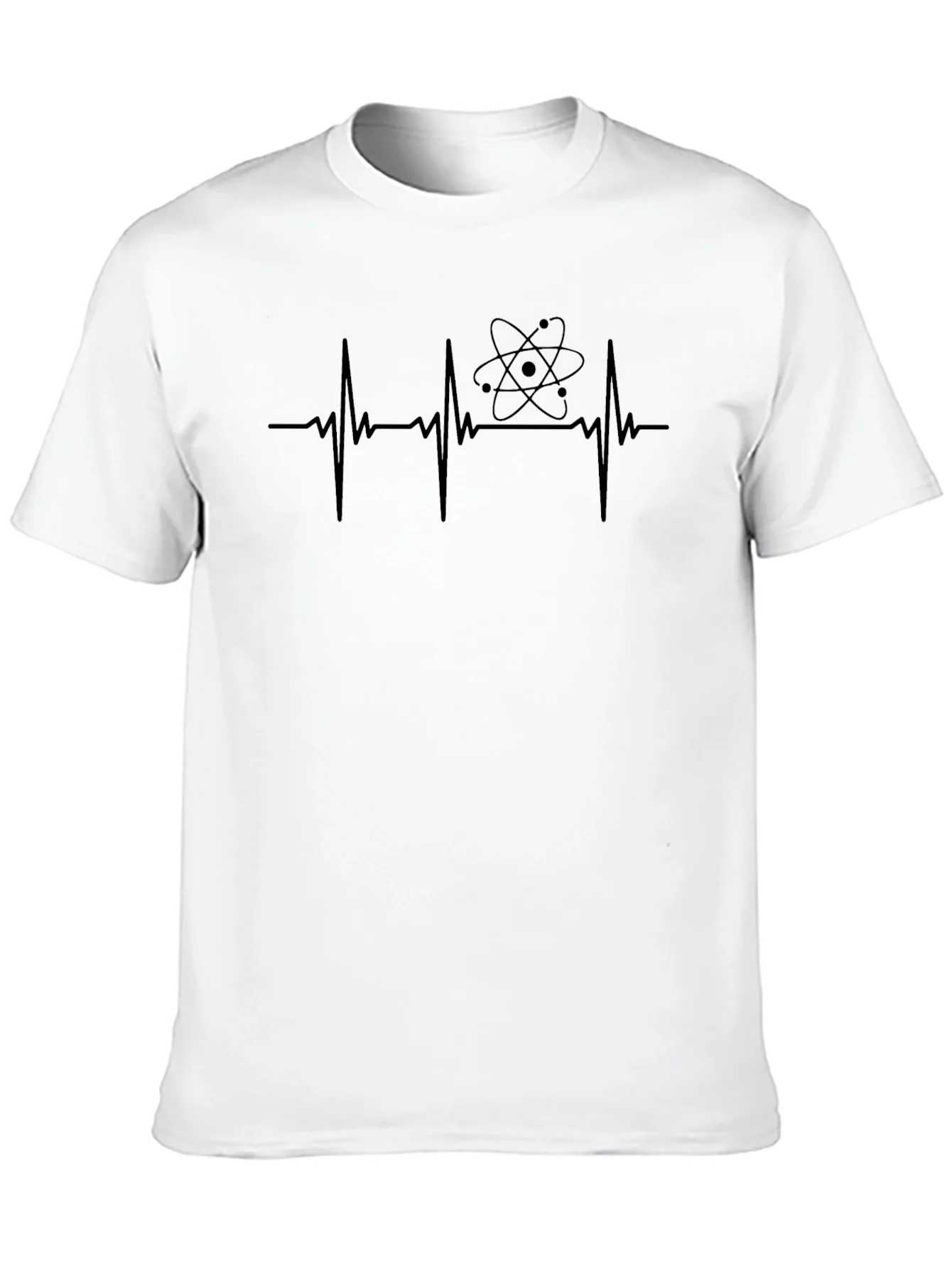 Camiseta Negra con Dise?o de Latido At¨®mico