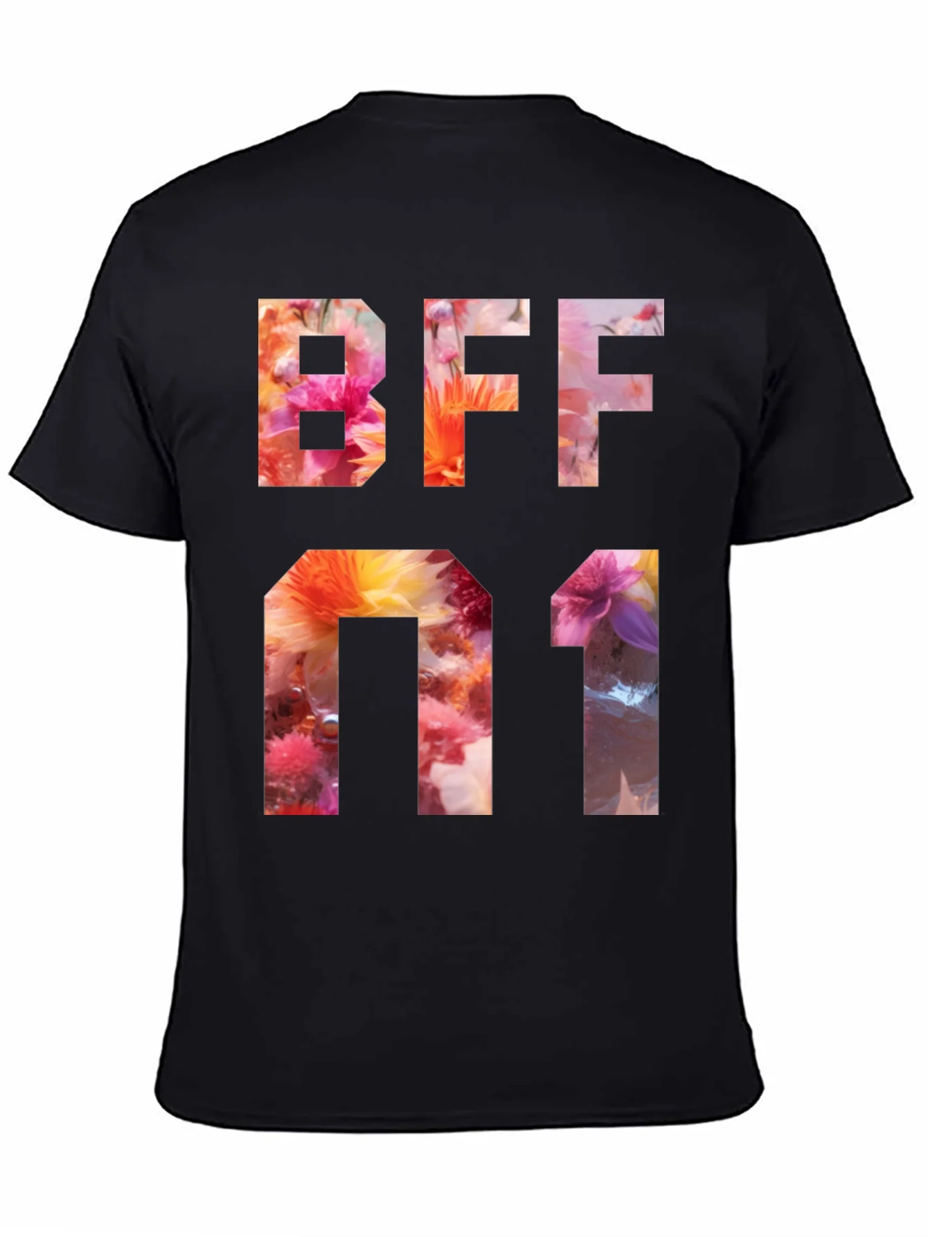 Camiseta BFF #1 Floral - Dise?o Exclusivo