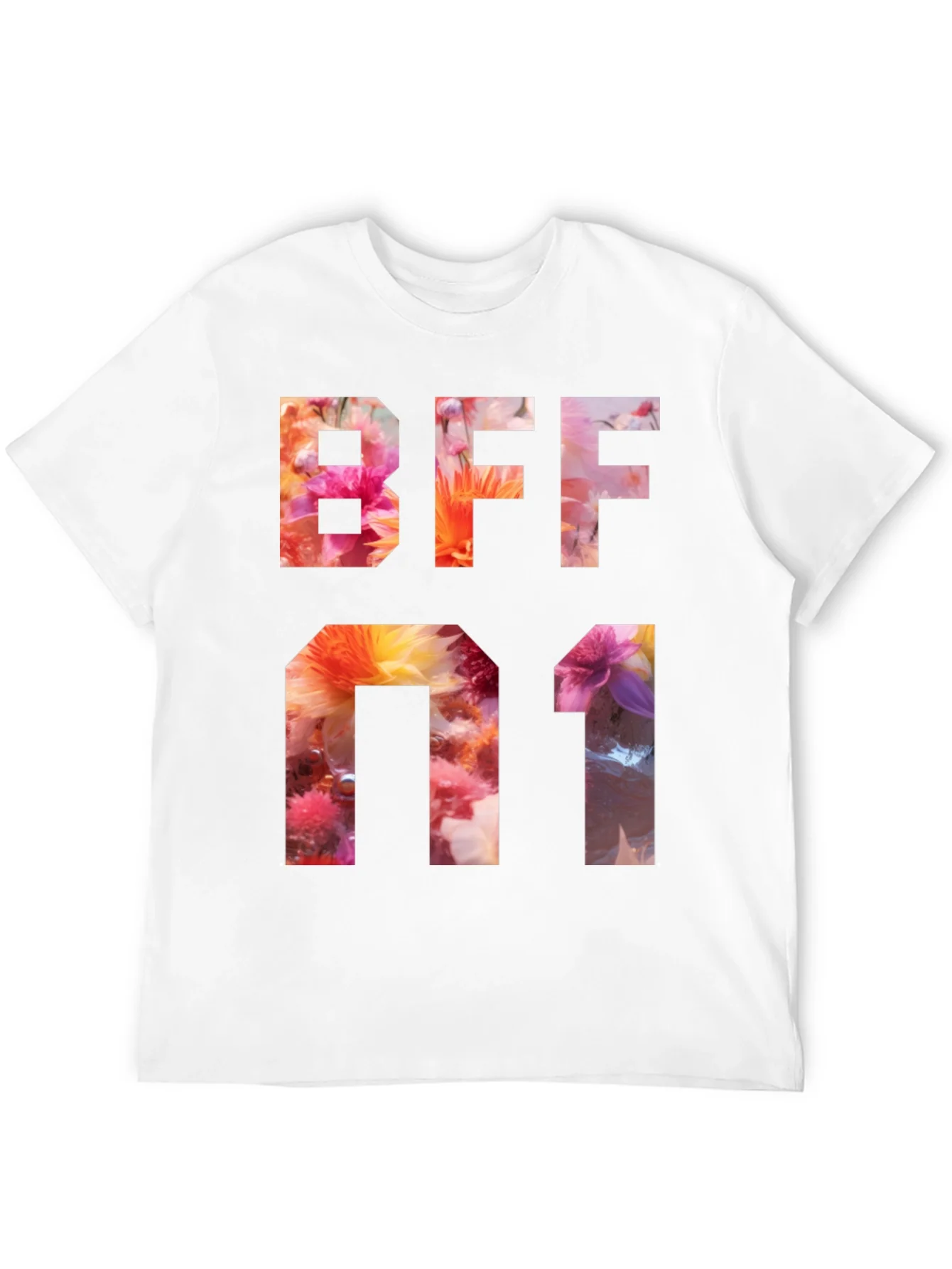Camiseta BFF #1 Floral - Dise?o Exclusivo