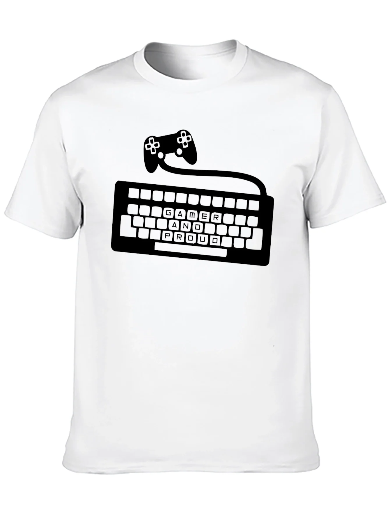 Rebbecca Gamer and Proud T-Shirt - Controller Keyboard Design