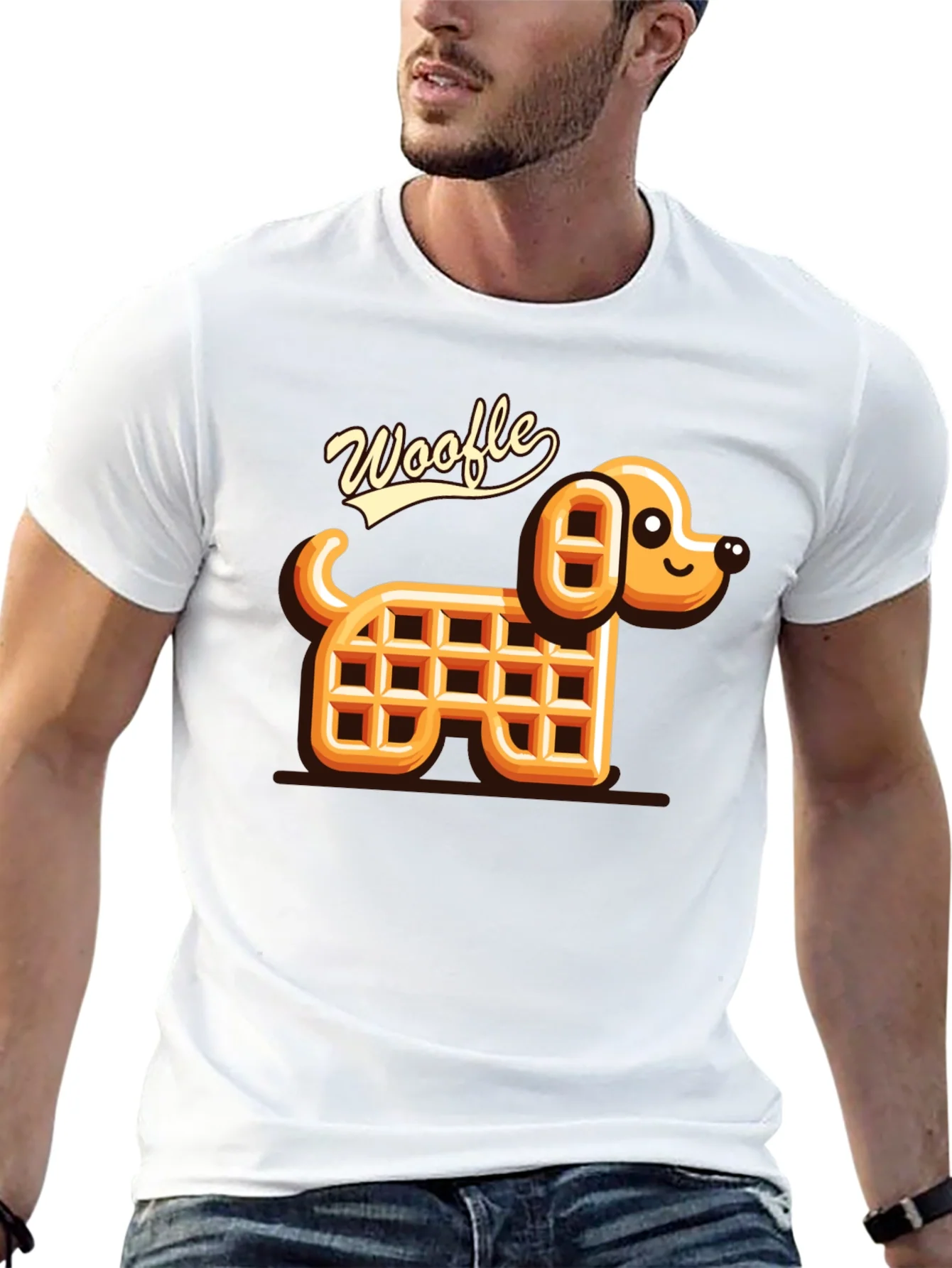 Rebbecca Woofle Waffle Dog Black T-Shirt