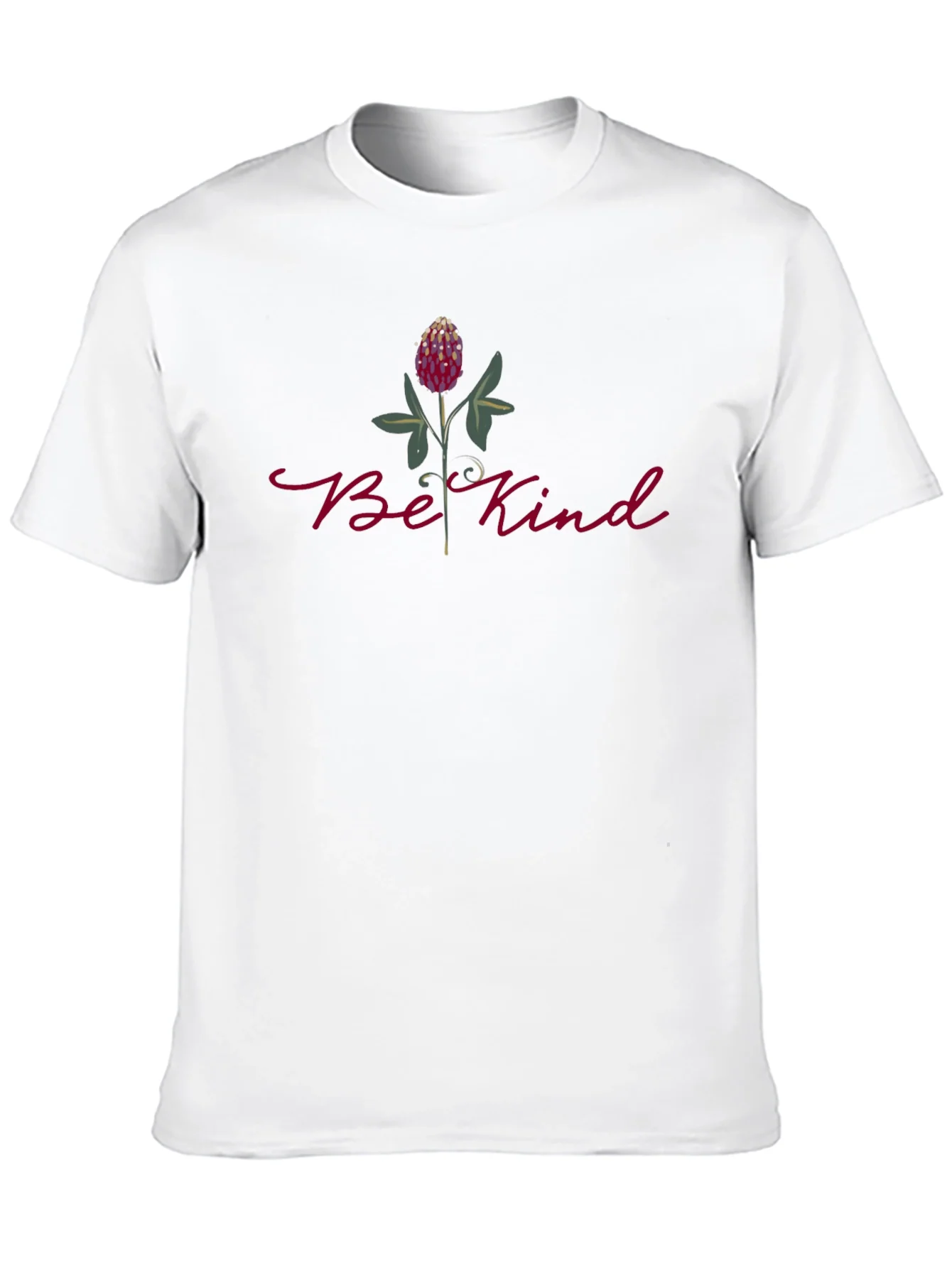 Camiseta Negra Be Kind con Dise?o Floral