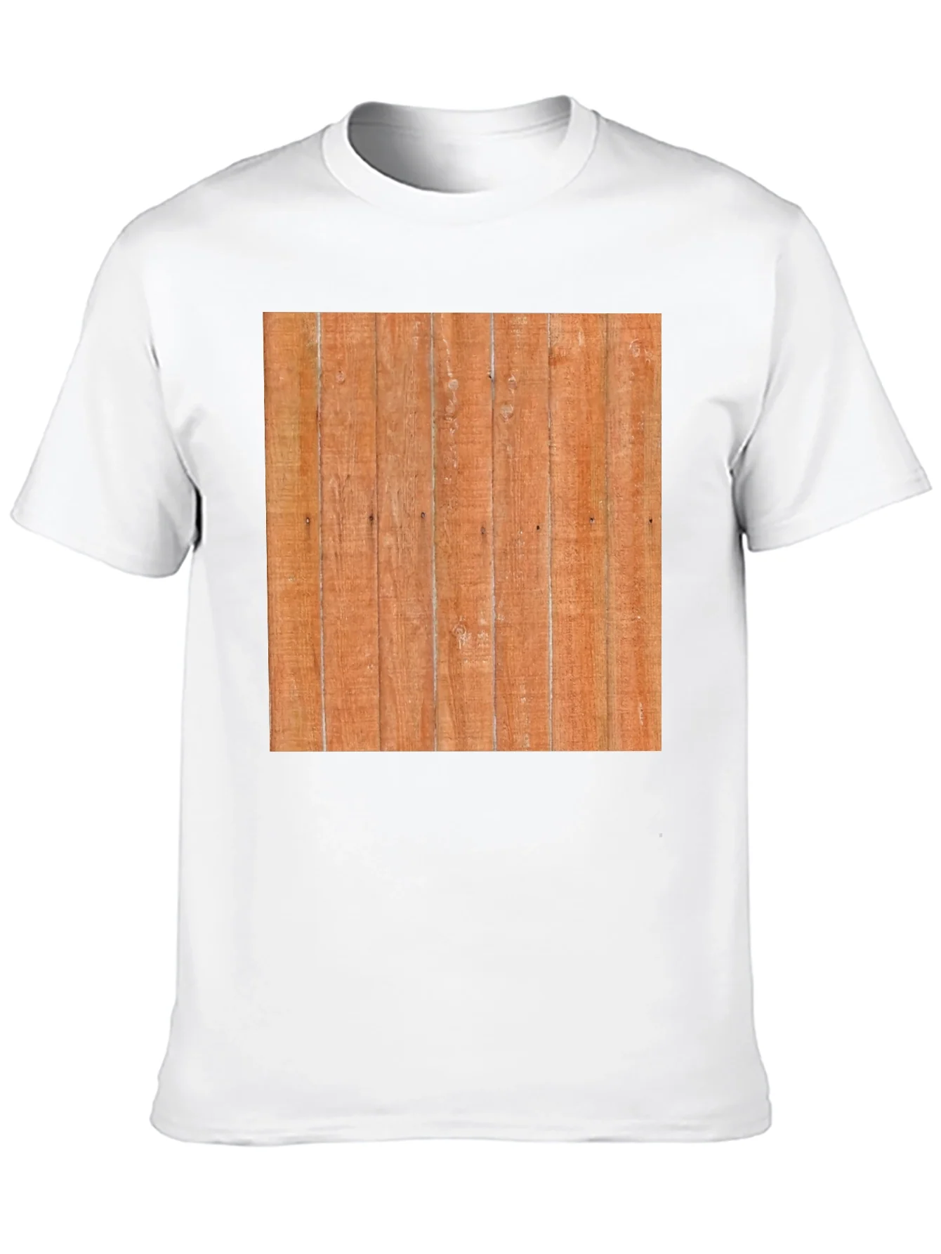 Camiseta Negra con Dise?o de Madera R¨²stica