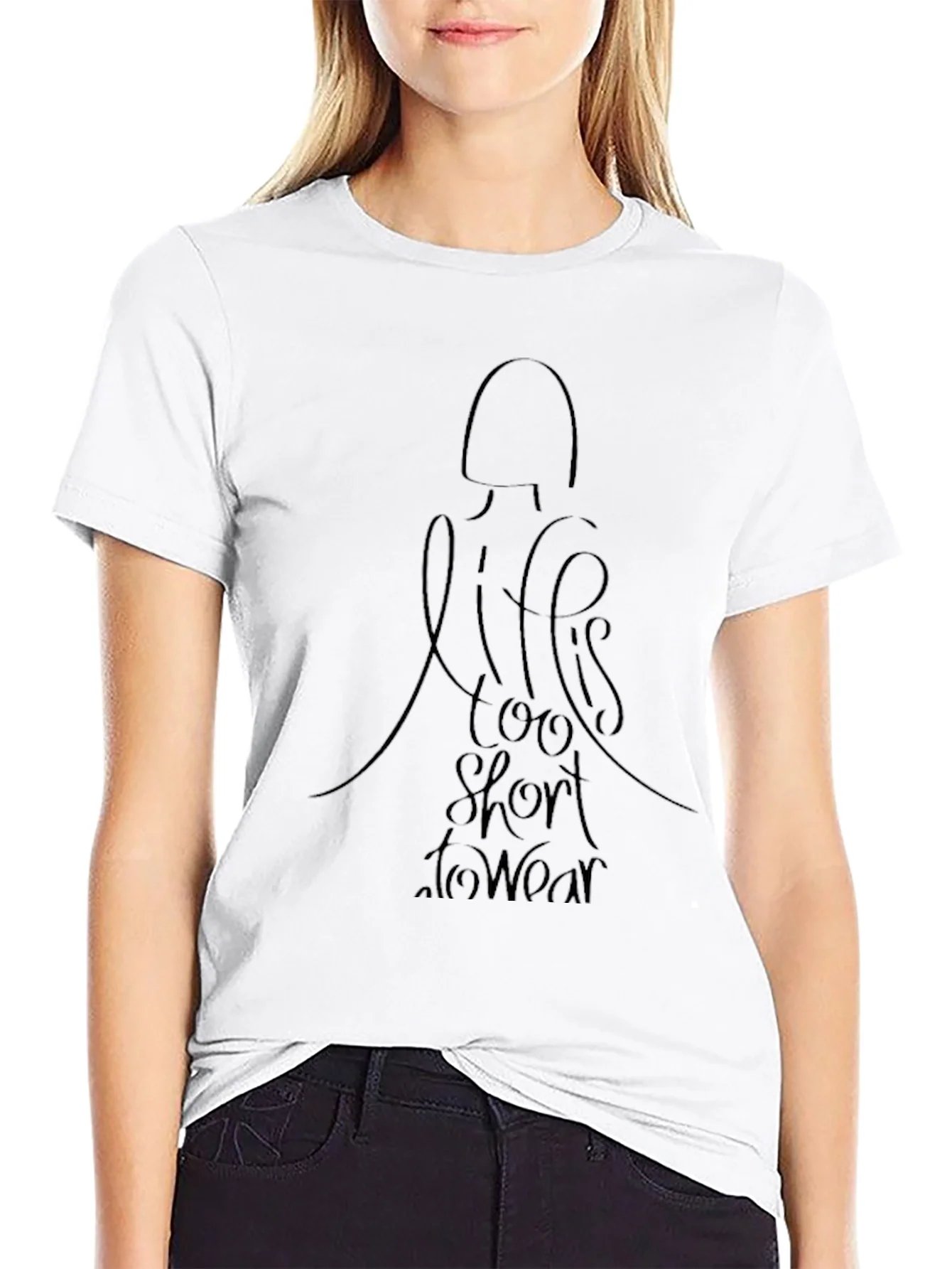 Rebbecca Life is Too Short T-Shirt - Black