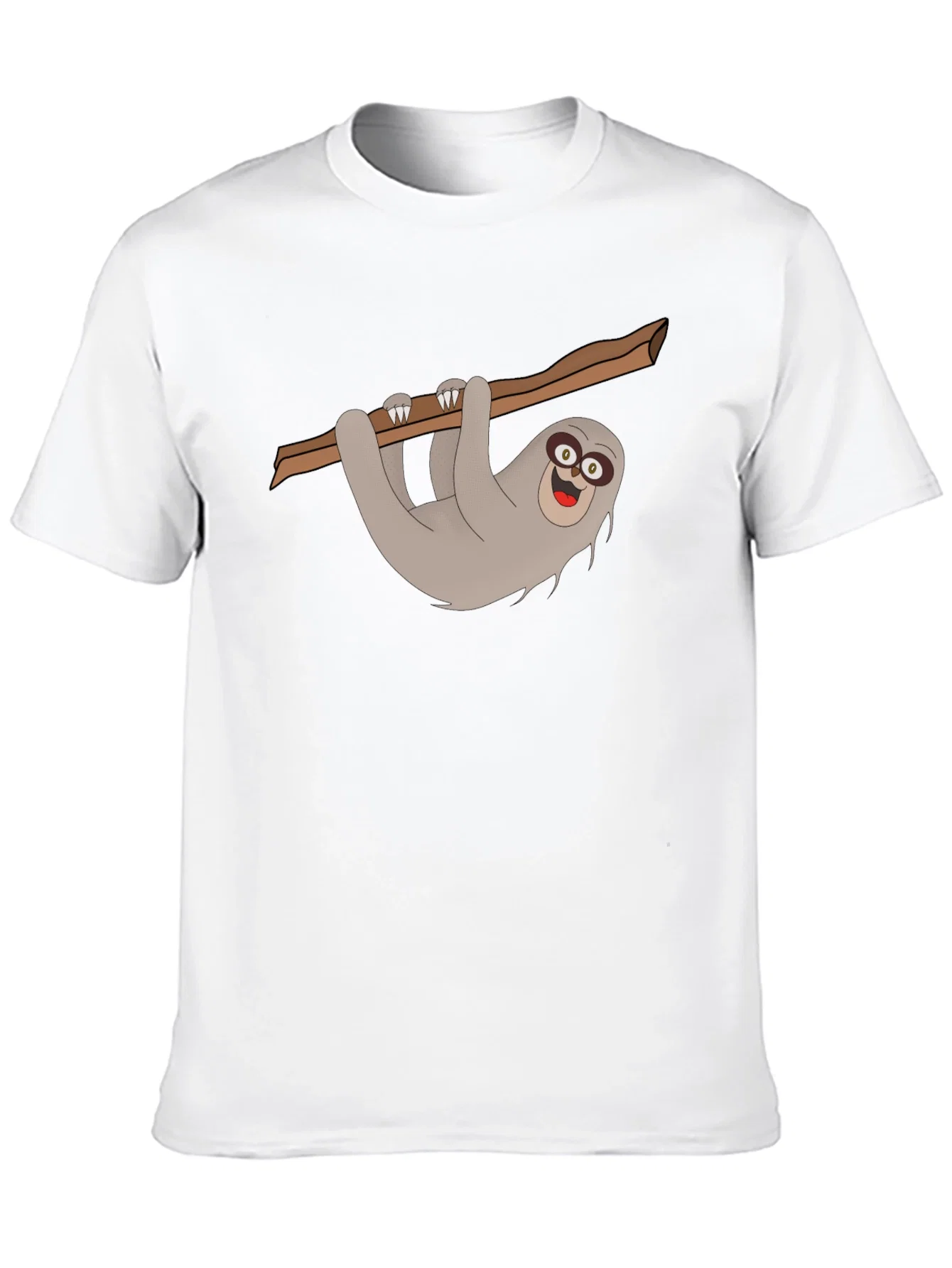 Rebbecca Sloth Graphic Tee - Mens Black Cotton T-Shirt