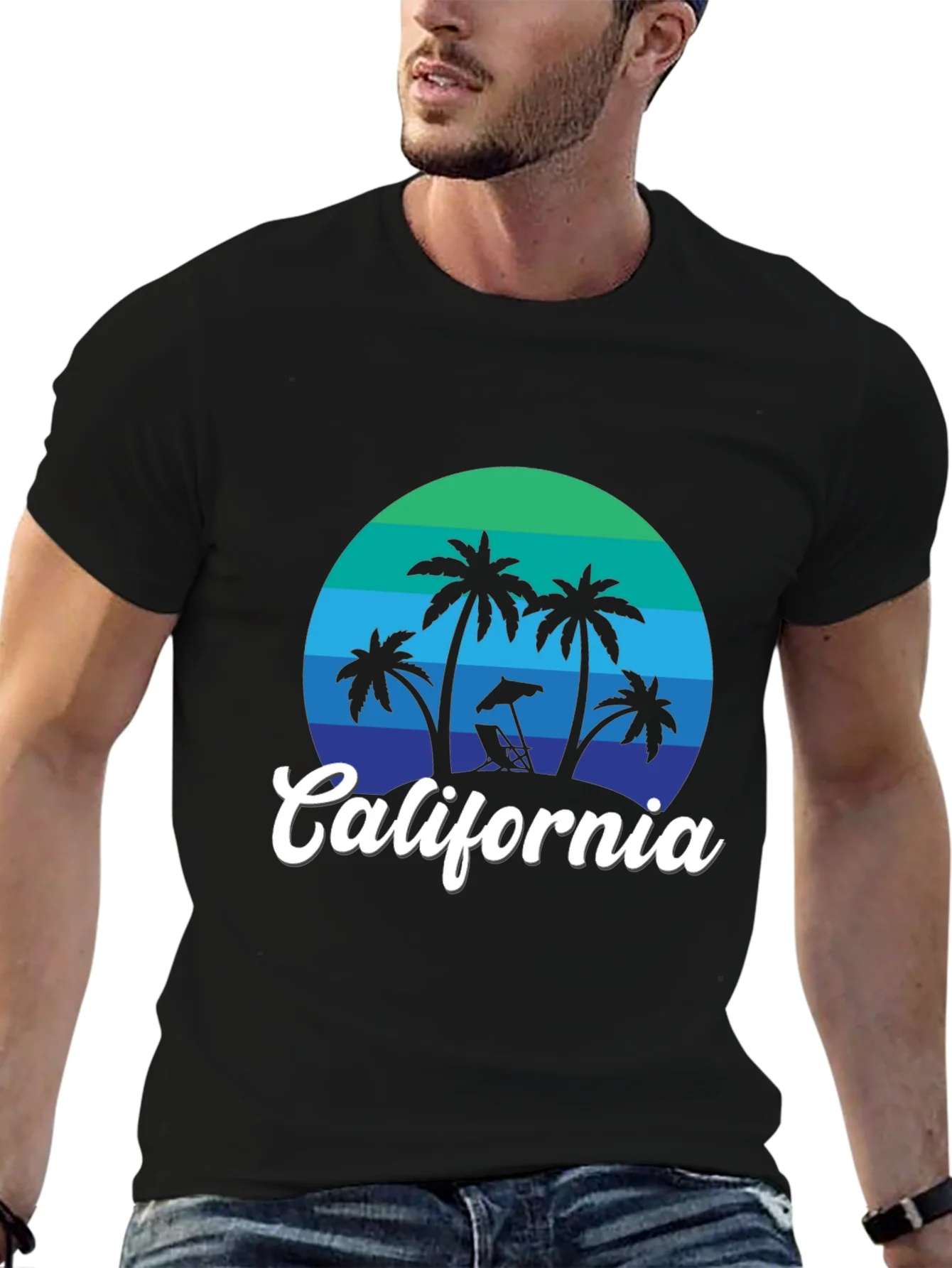 Rebbecca California Palm Tree Graphic T-Shirt