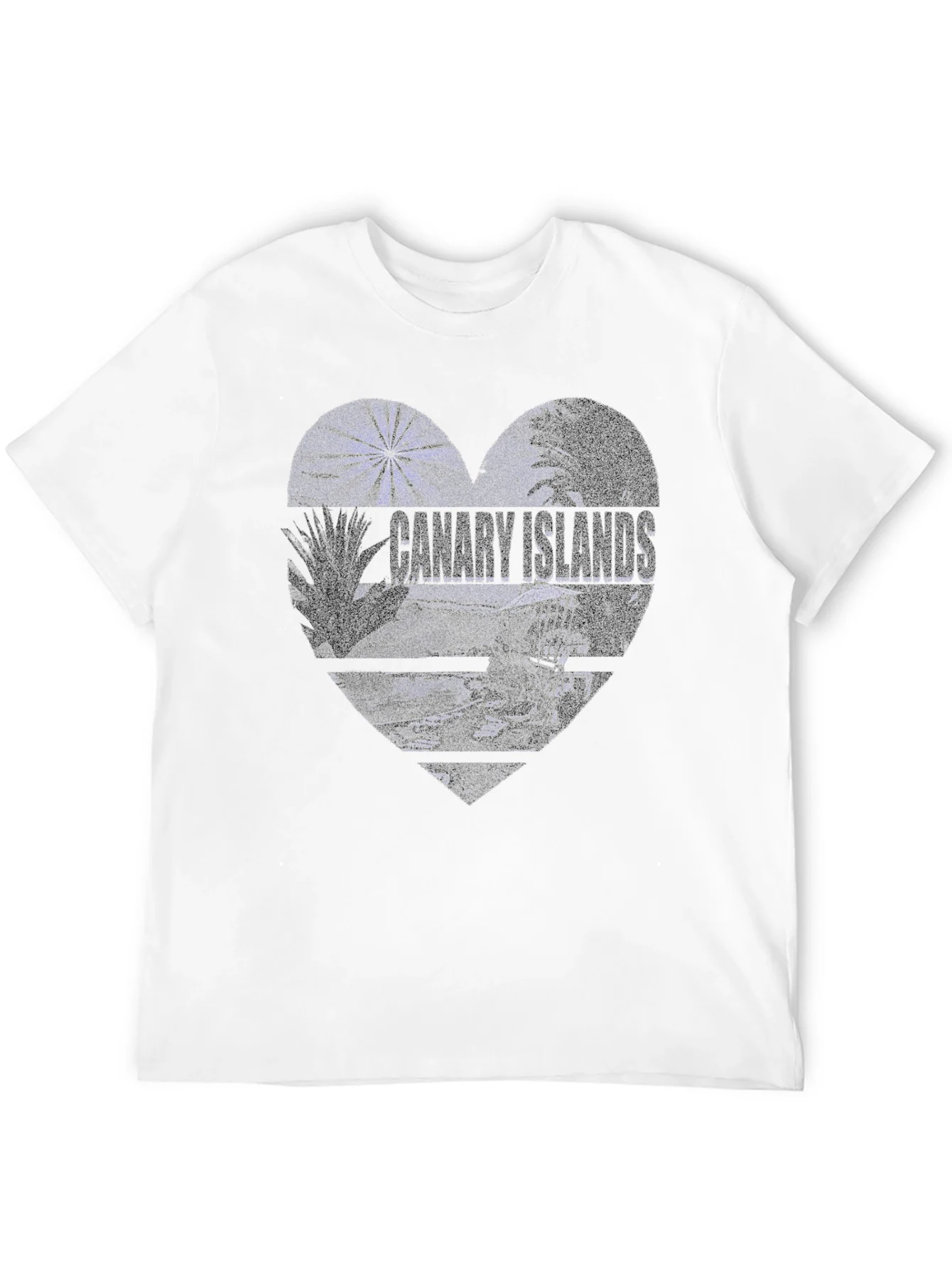 Camiseta Negra Islas Canarias Dise?o Coraz¨®n