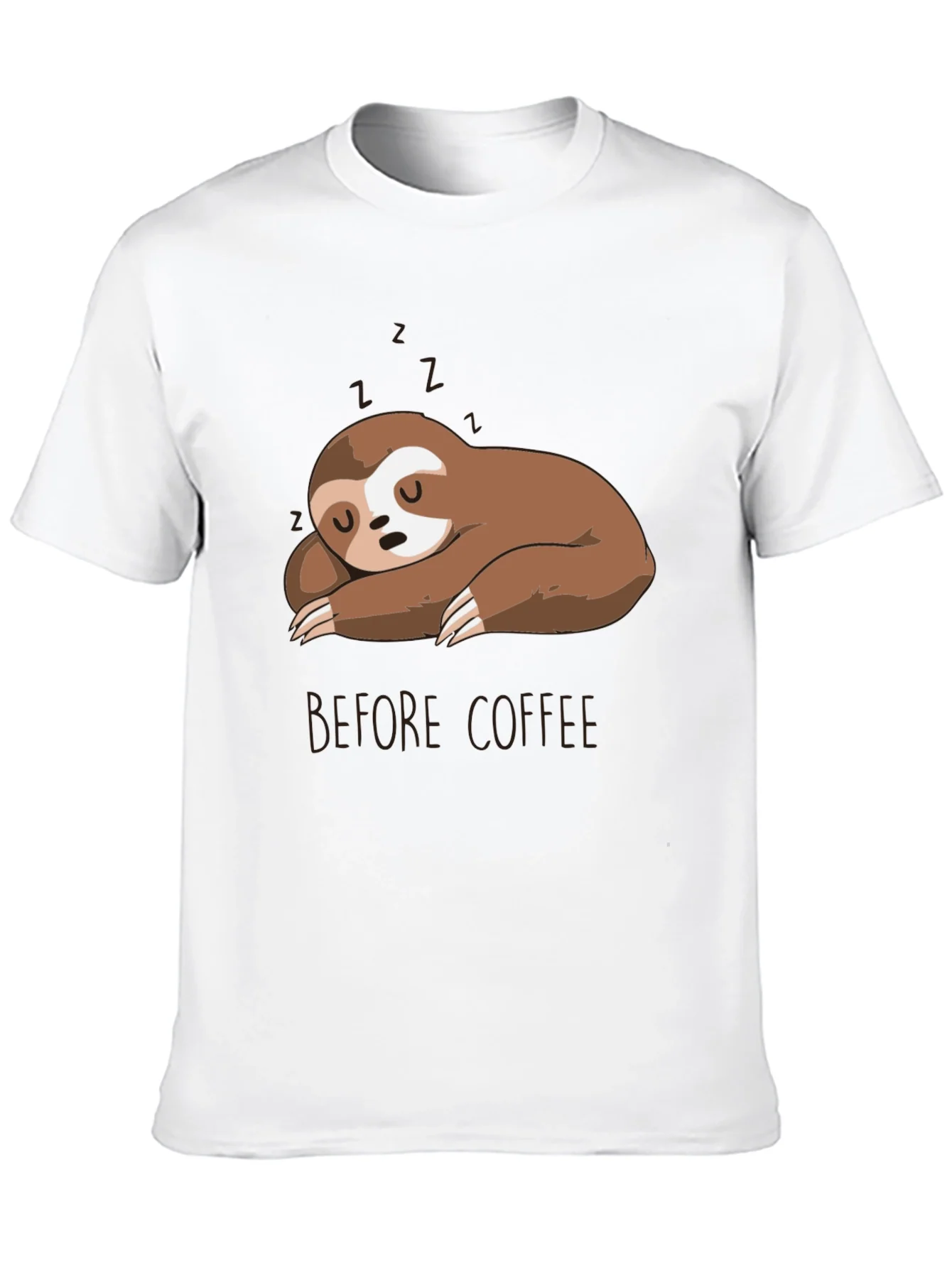 Camiseta Hombre Perezoso Dormil¨®n - Antes del Caf¨¦