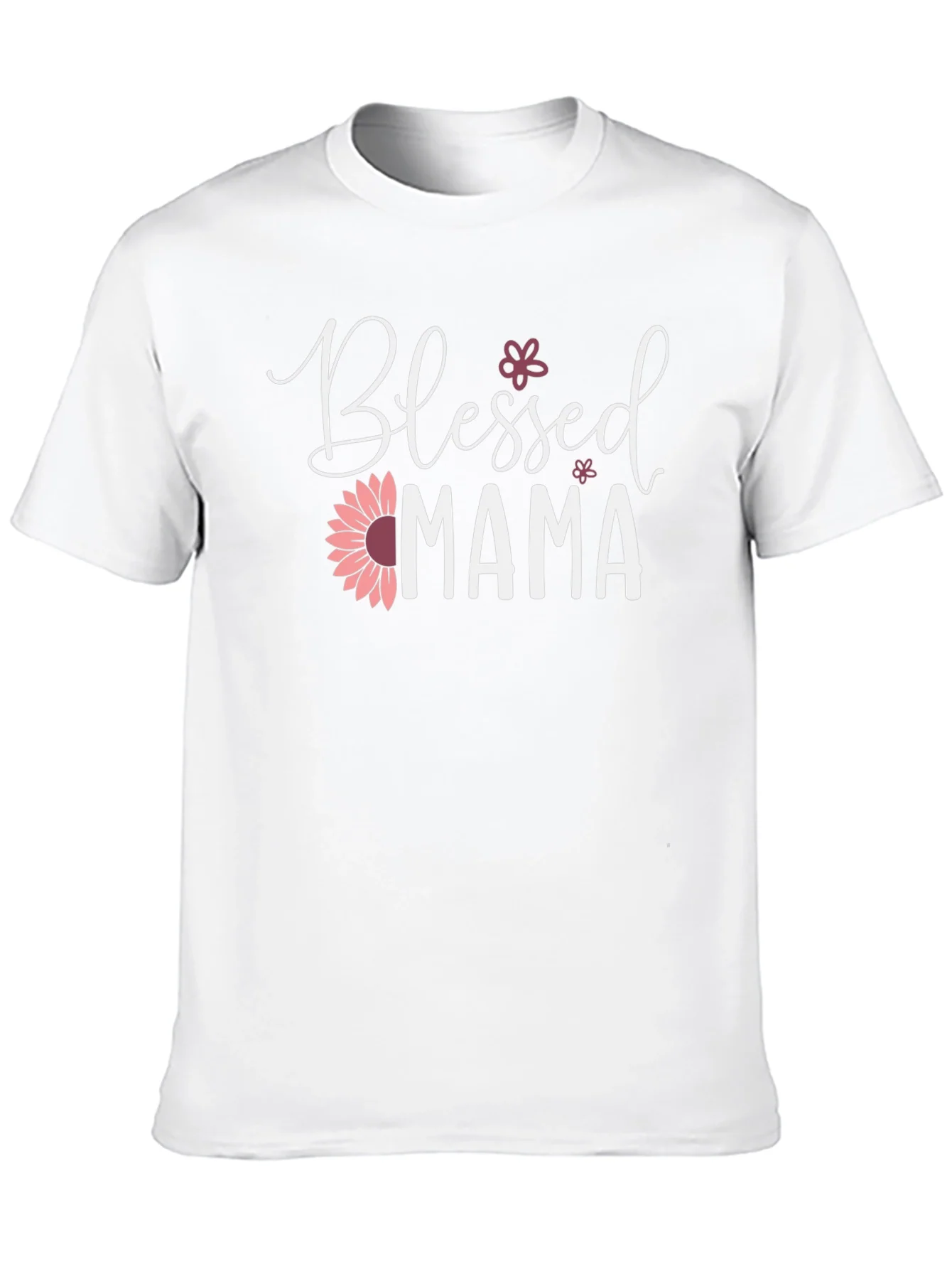 Camiseta Negra Blessed Mama con Dise?o Floral