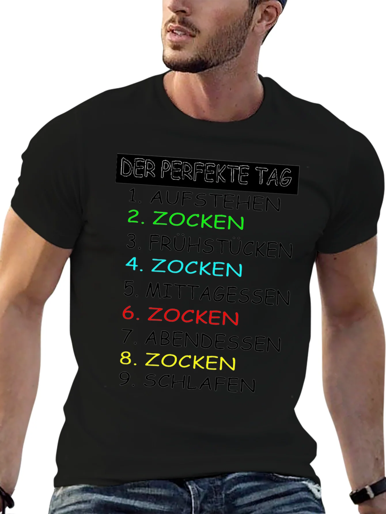 Rebbecca Gamers Perfect Day T-Shirt - Zocken Edition