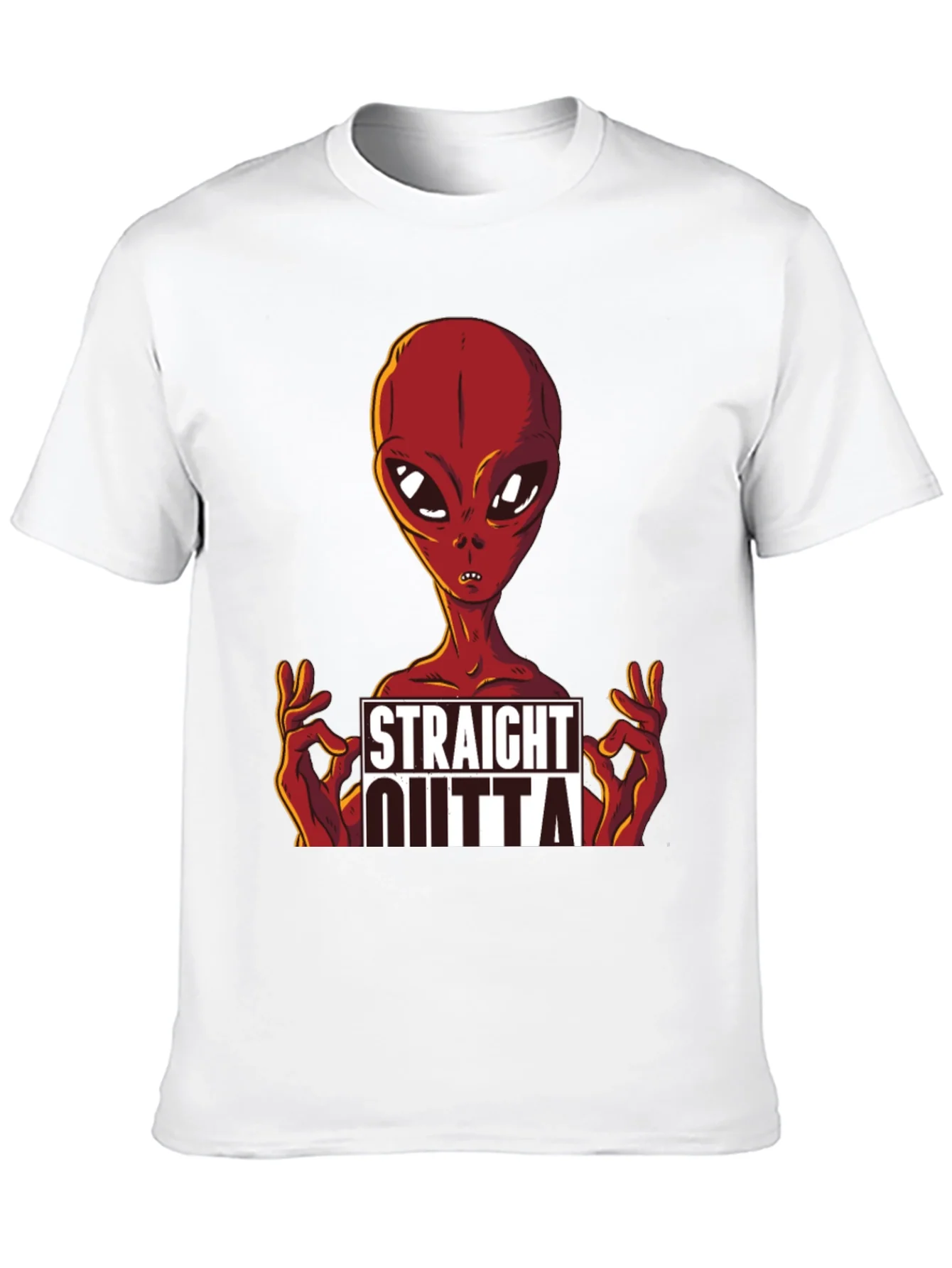 Camiseta Negra con Dise?o de Alien¨ªgena Straight Outta