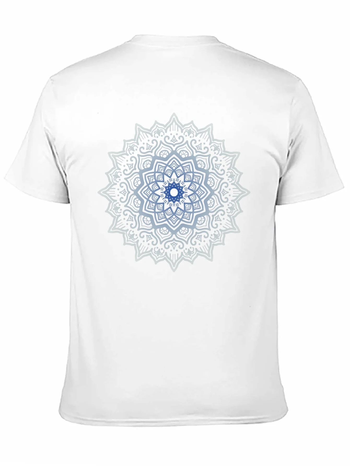 Camiseta Negra Mandala Azul para Hombre