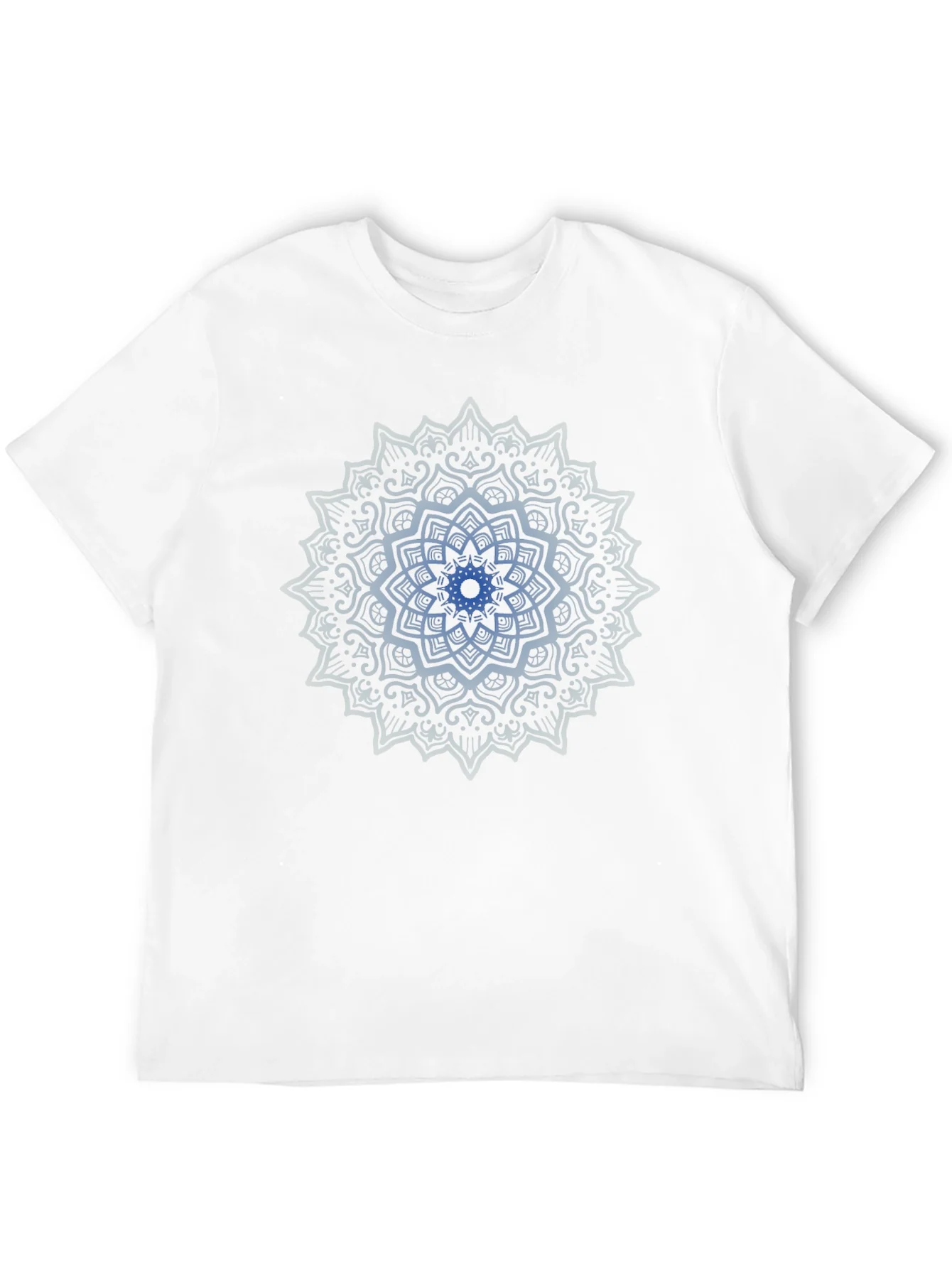 Camiseta Negra Mandala Azul para Hombre