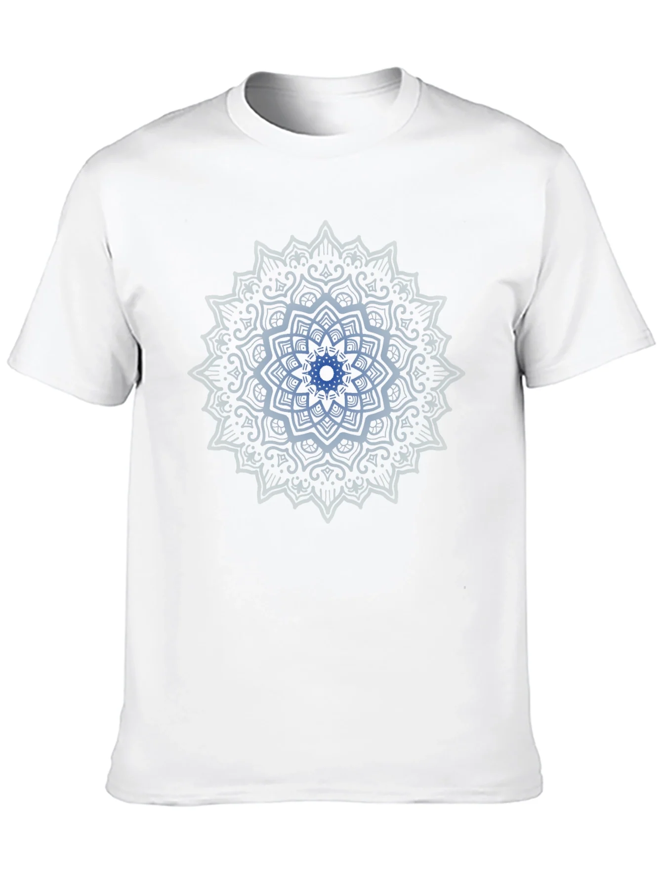 Camiseta Negra Mandala Azul para Hombre