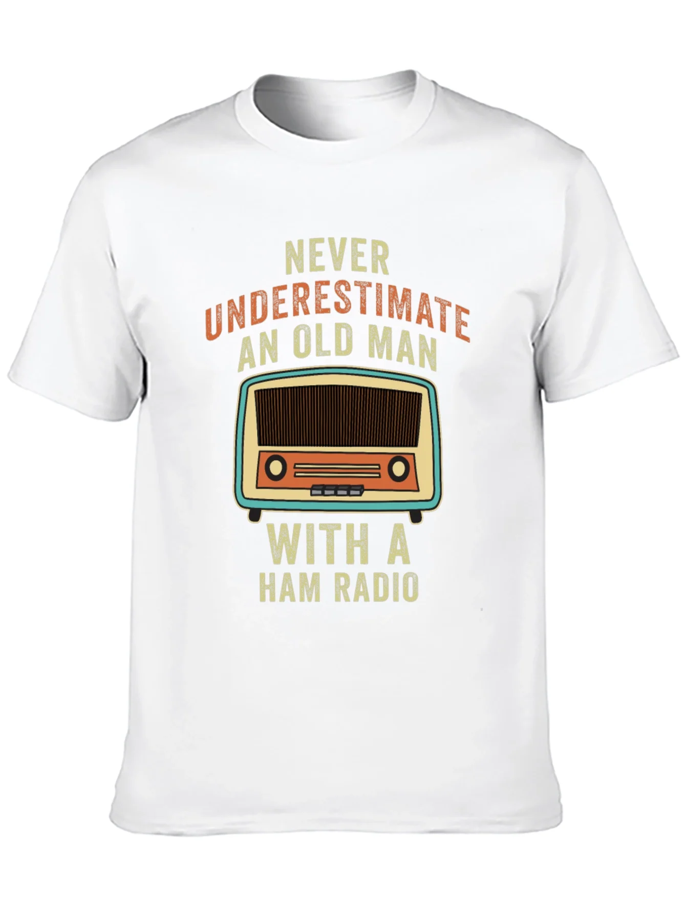 Camiseta Negra Hombre Radioaficionado - Nunca Subestimes